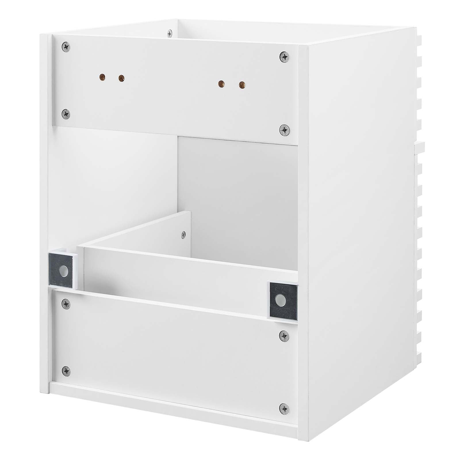 Modway Bathroom Vanity - Render 18" Wall-Mount Bathroom Vanity Cabinet White