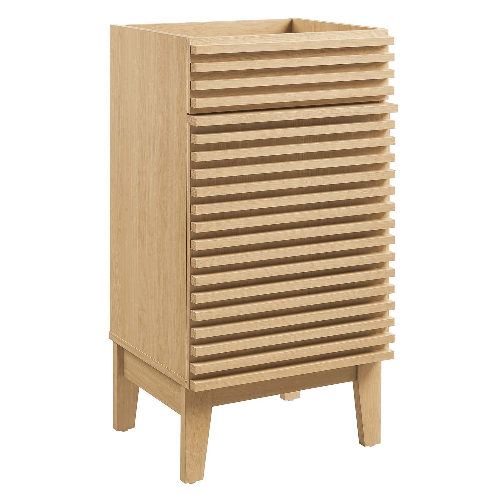 Modway Bathroom Vanity - Render 18" Bathroom Vanity Cabinet Oak