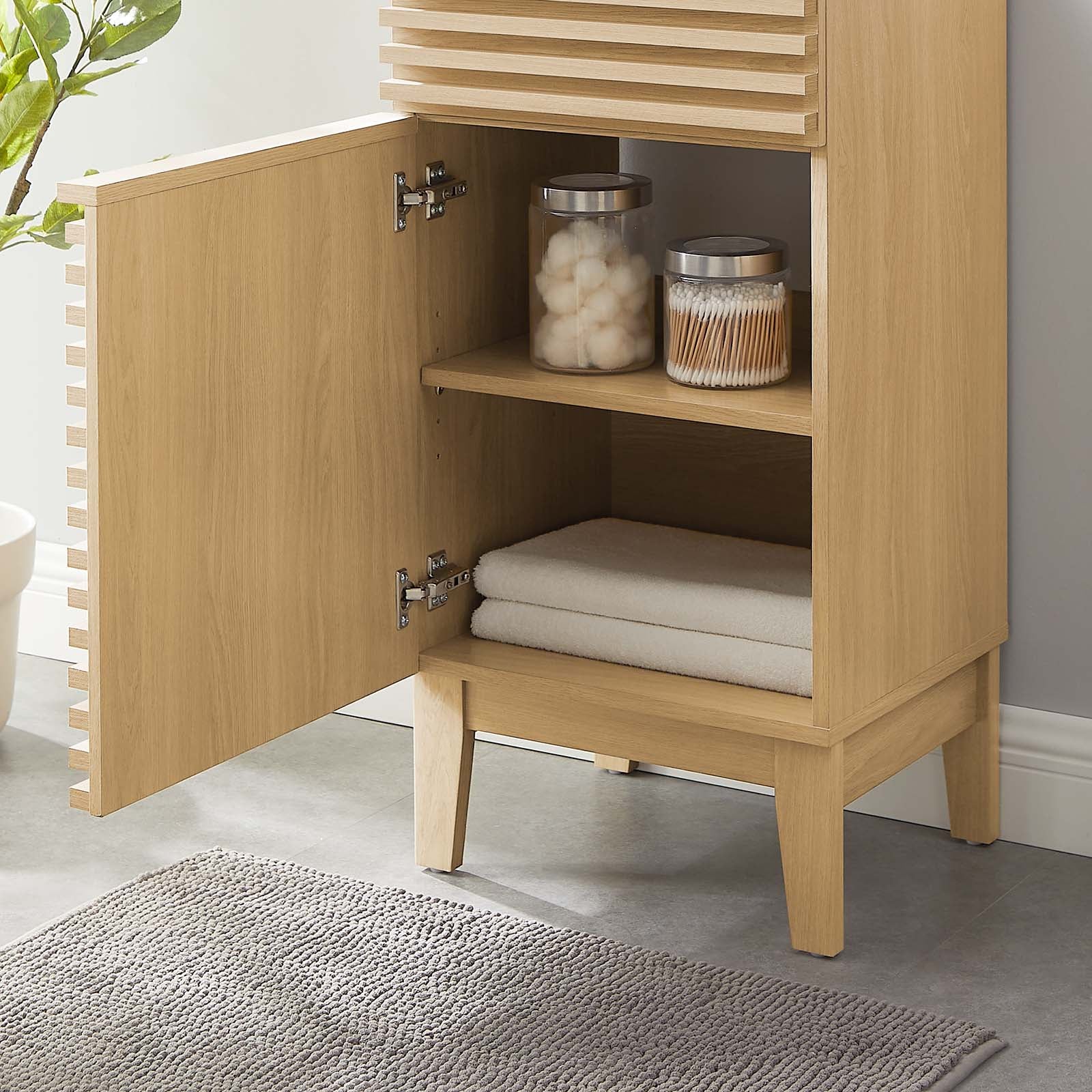 Modway Bathroom Vanity - Render 18" Bathroom Vanity Cabinet Oak