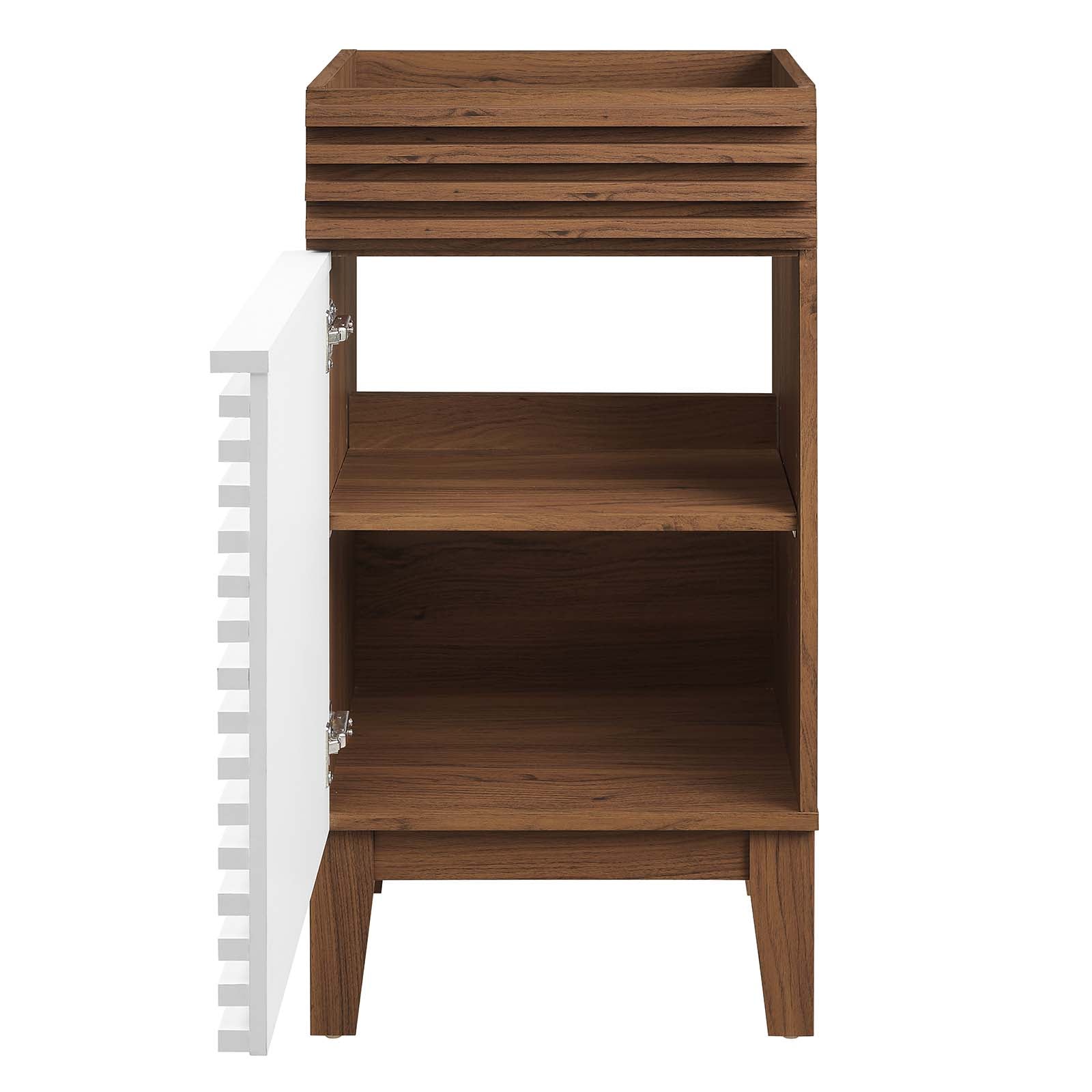 Modway Bathroom Vanity - Render 18" Bathroom Vanity Cabinet White Walnut