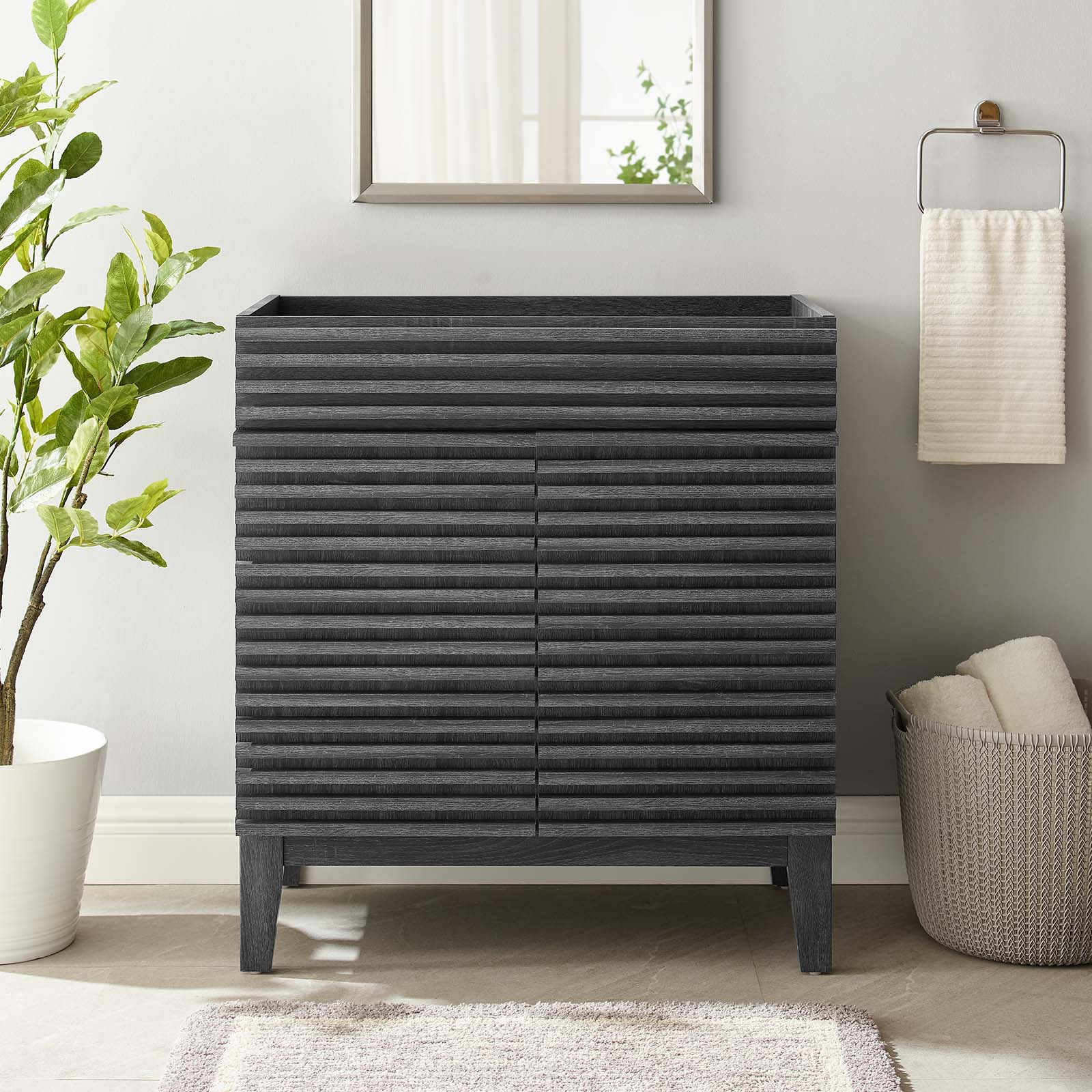 Modway Bathroom Vanity - Render 30" Bathroom Vanity Cabinet Charcoal