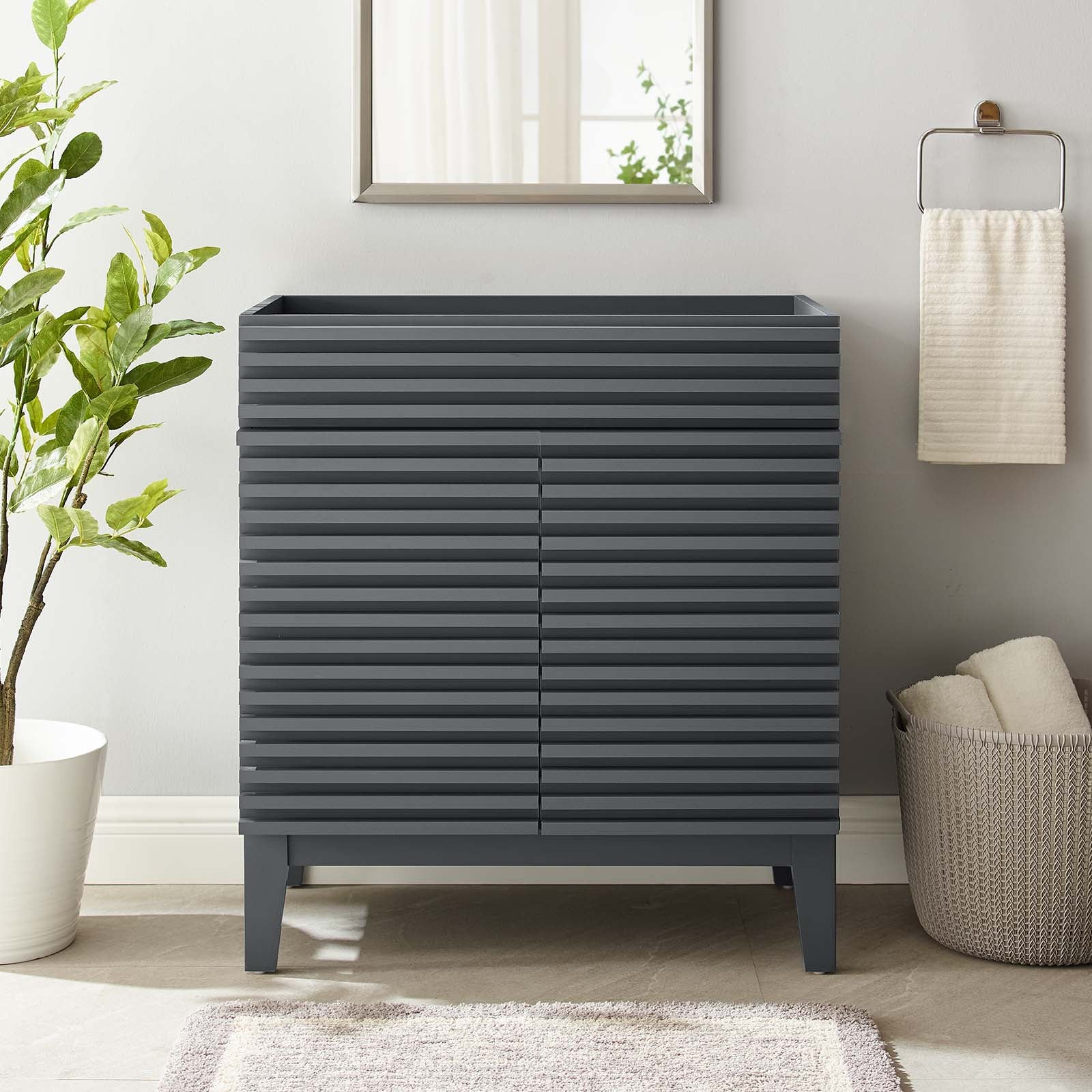Modway Bathroom Vanity - Render 30" Bathroom Vanity Cabinet Gray