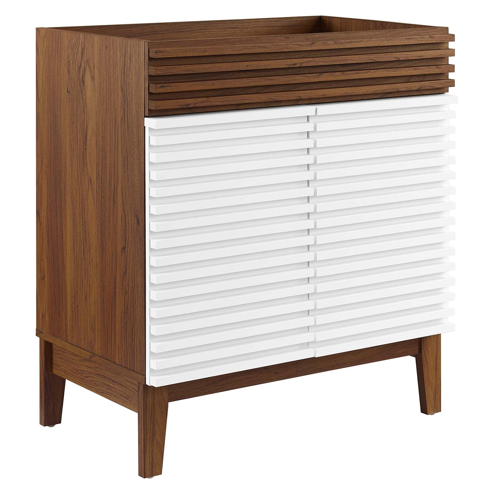 Modway Bathroom Vanity - Render 30" Bathroom Vanity Cabinet White Walnut