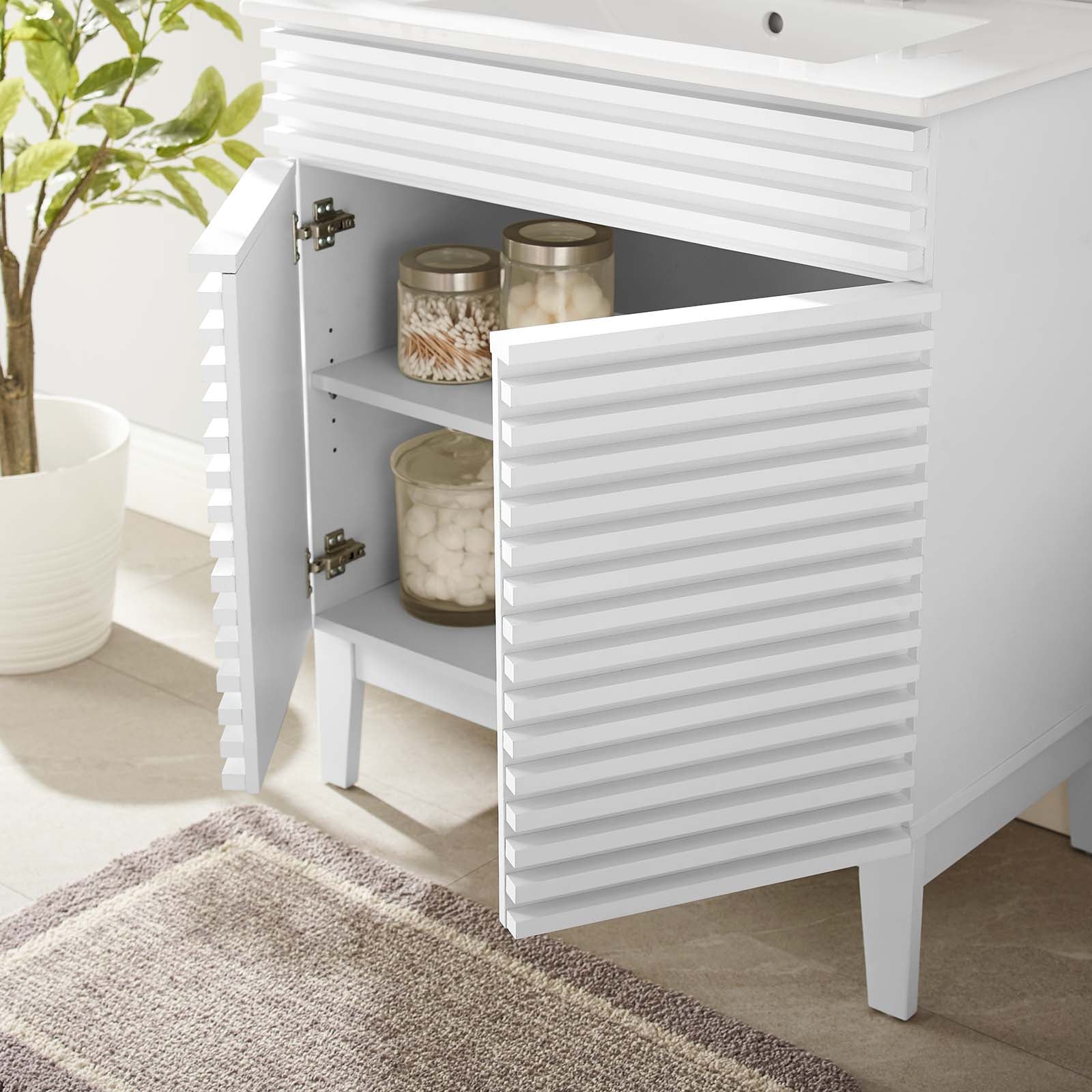 Modway Bathroom Vanity - Render 30" Bathroom Vanity Cabinet White