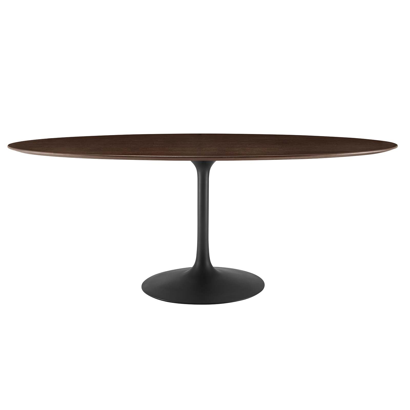 Modway Dining Tables - Lippa 78" Wood Oval Dining Table Black Cherry Walnut