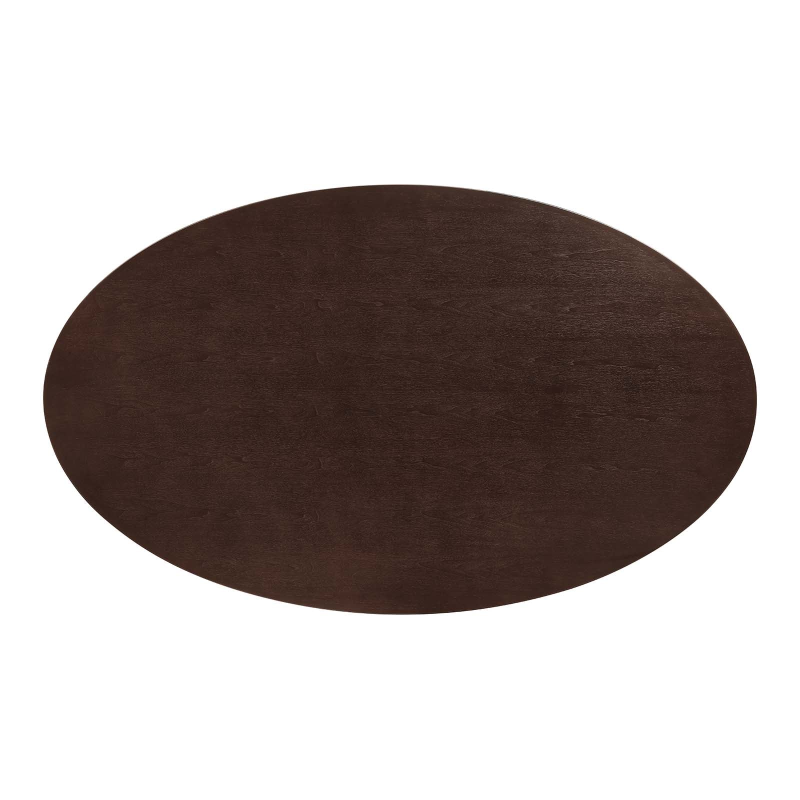 Modway Dining Tables - Lippa 78" Wood Oval Dining Table Black Cherry Walnut