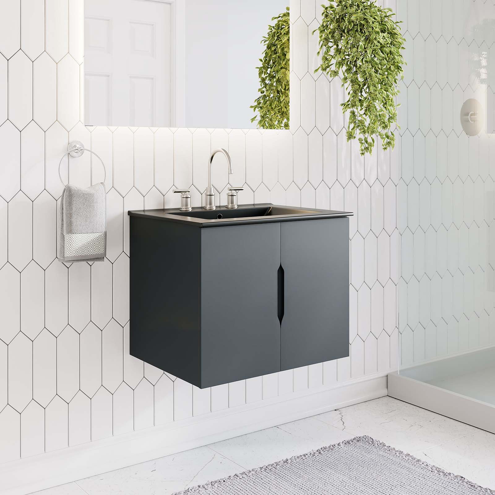 Modway Bathroom Vanity - Vitality 24" Bathroom Vanity Cabinet (Sink Basin Not Included) Gray