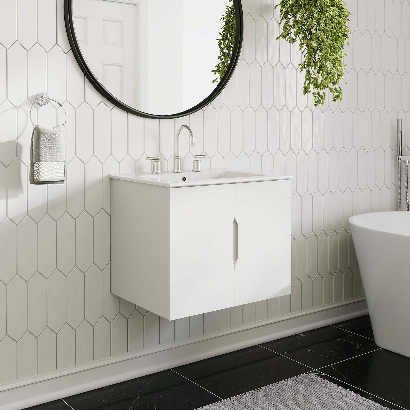 Modway Bathroom Vanity - Vitality 24" Bathroom Vanity Cabinet (Sink Basin Not Included) White