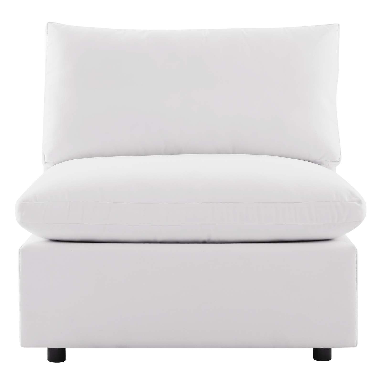 Modway Outdoor Chairs - Commix Overstuffed Outdoor Patio Armless Chair White