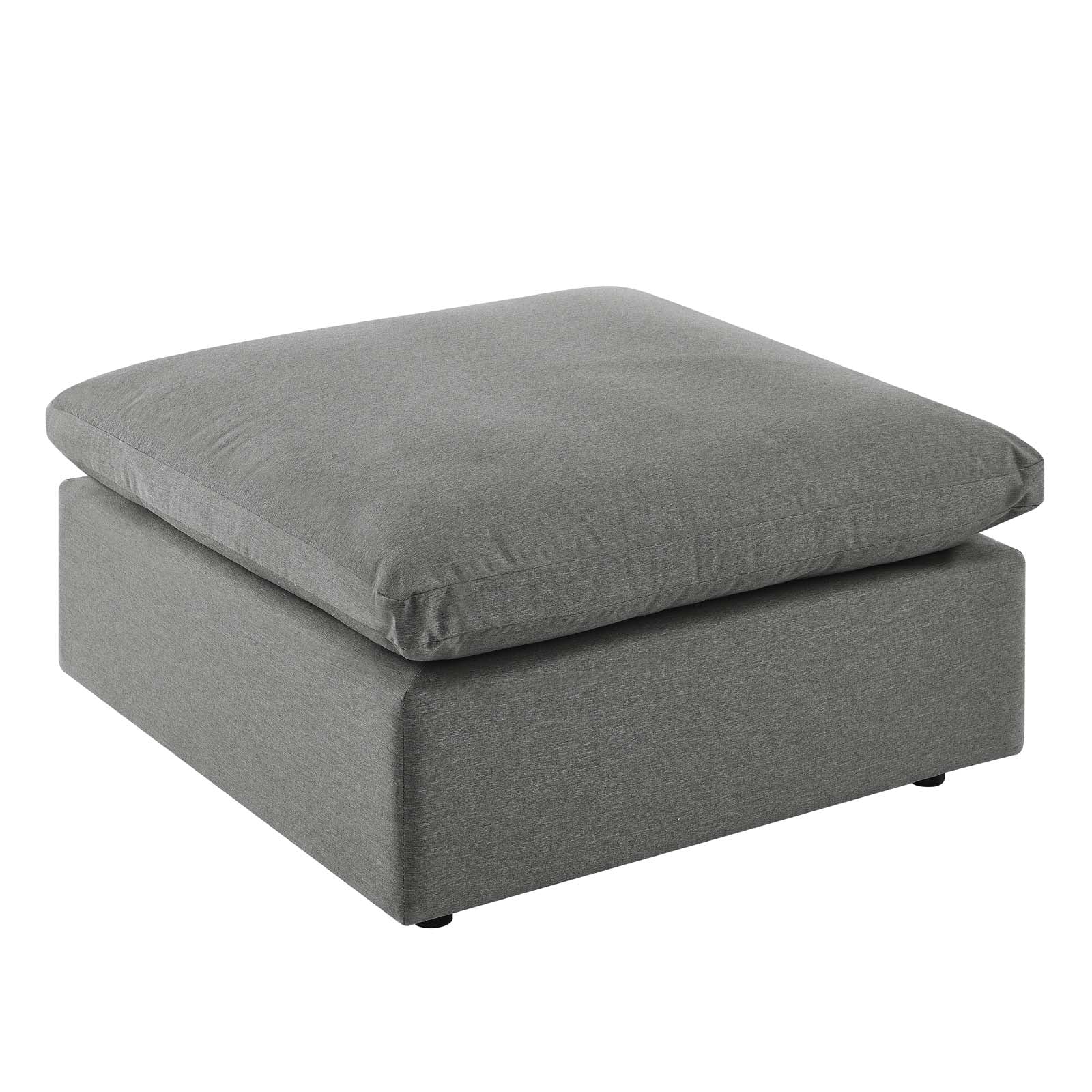 Modway Outdoor Ottomans - Commix Overstuffed Outdoor Patio Ottoman Charcoal