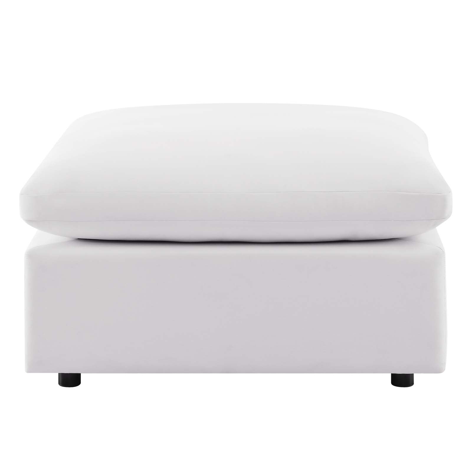 Modway Outdoor Ottomans - Commix Overstuffed Outdoor Patio Ottoman White