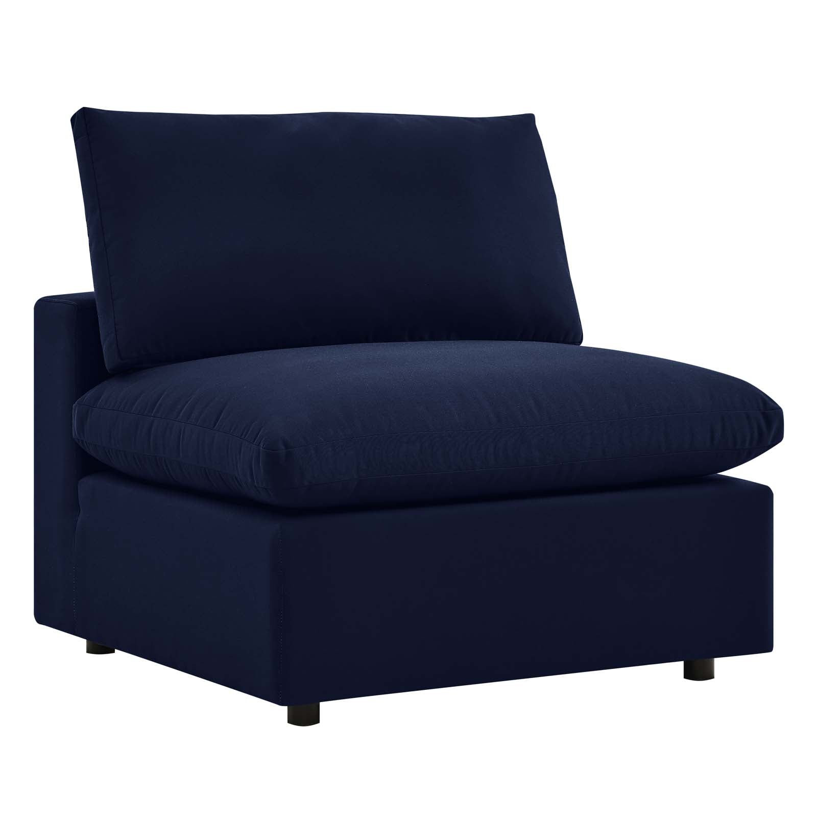 Modway Outdoor Chairs - Commix Sunbrella Outdoor Patio Armless Chair Navy