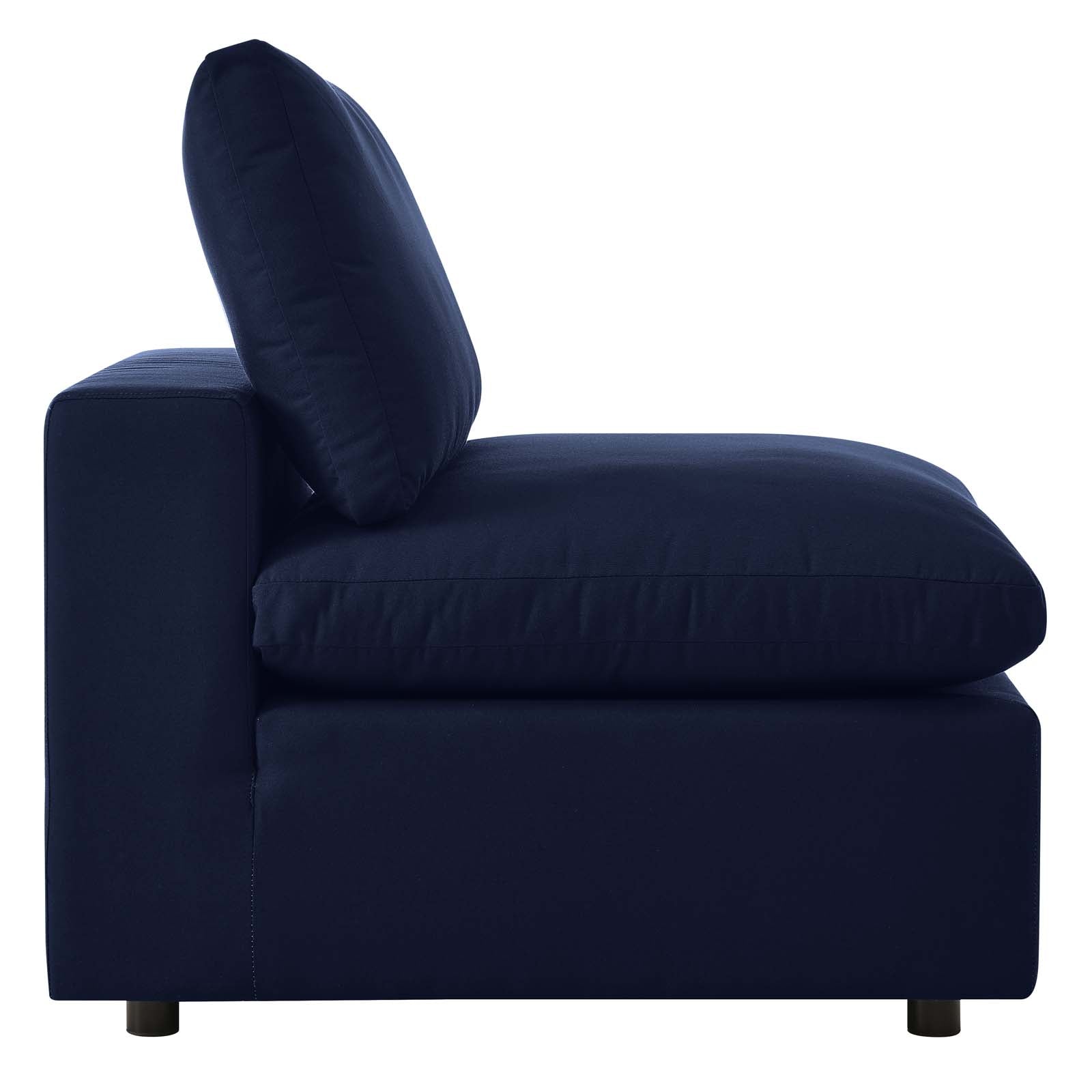 Modway Outdoor Chairs - Commix Sunbrella Outdoor Patio Armless Chair Navy