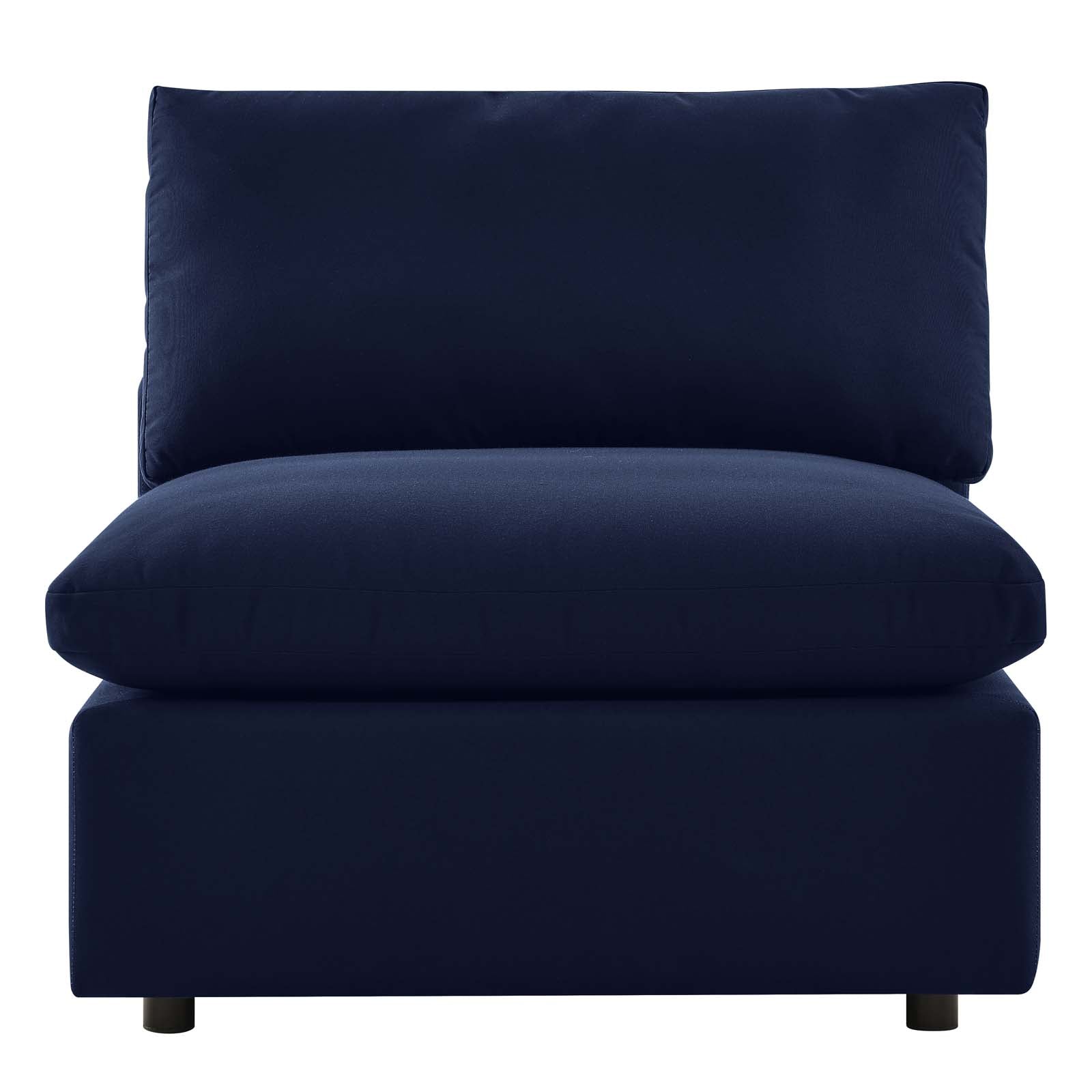 Modway Outdoor Chairs - Commix Sunbrella Outdoor Patio Armless Chair Navy