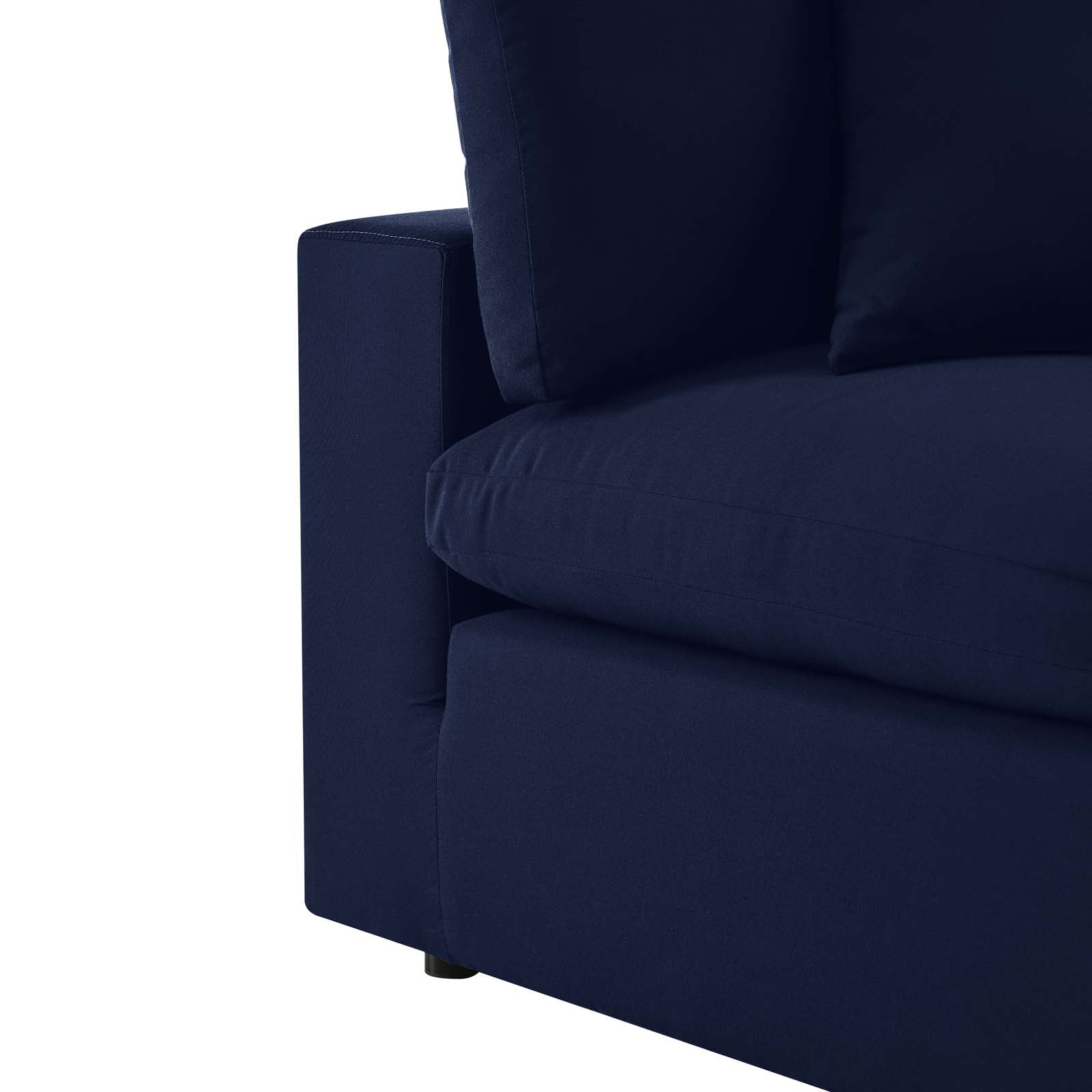 Modway Outdoor Chairs - Commix Sunbrella Outdoor Patio Corner Chair Navy