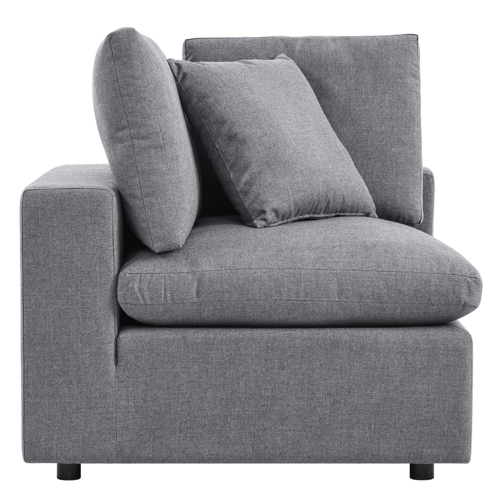 Modway Outdoor Chairs - Commix Sunbrella Outdoor Patio Corner Chair Gray
