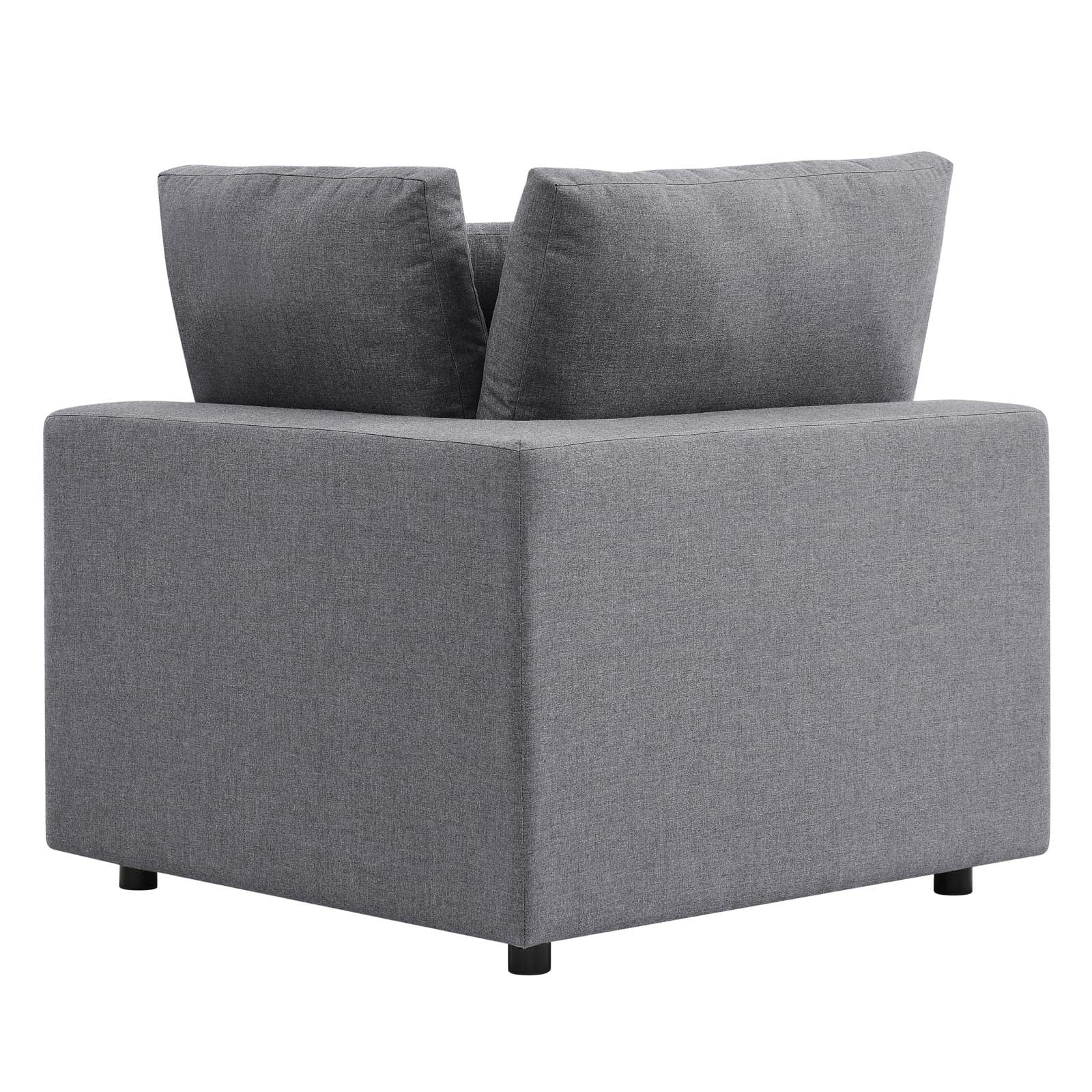 Modway Outdoor Chairs - Commix Sunbrella Outdoor Patio Corner Chair Gray