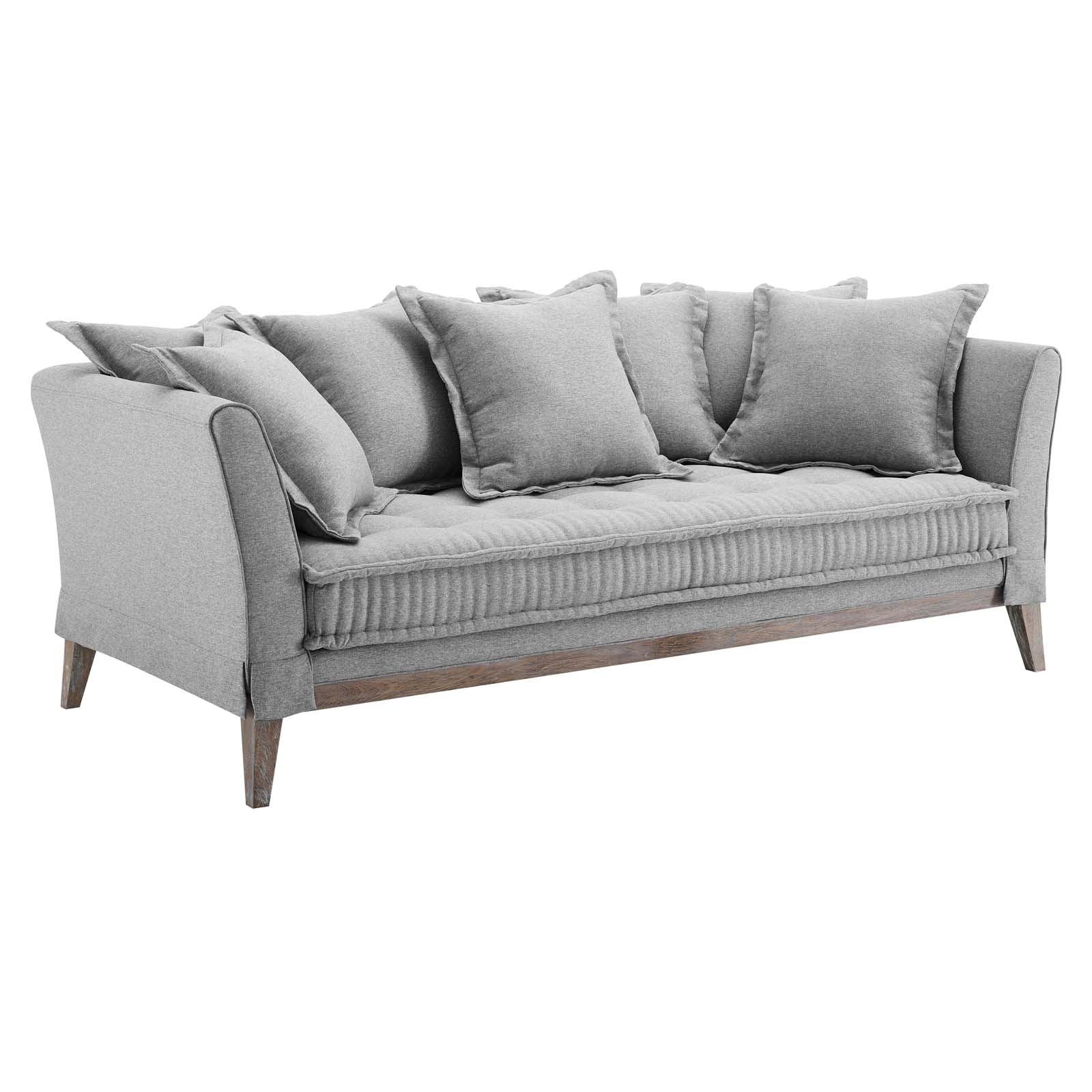 Modway Sofas & Couches - Rowan-Fabric-Sofa-Light-Gray