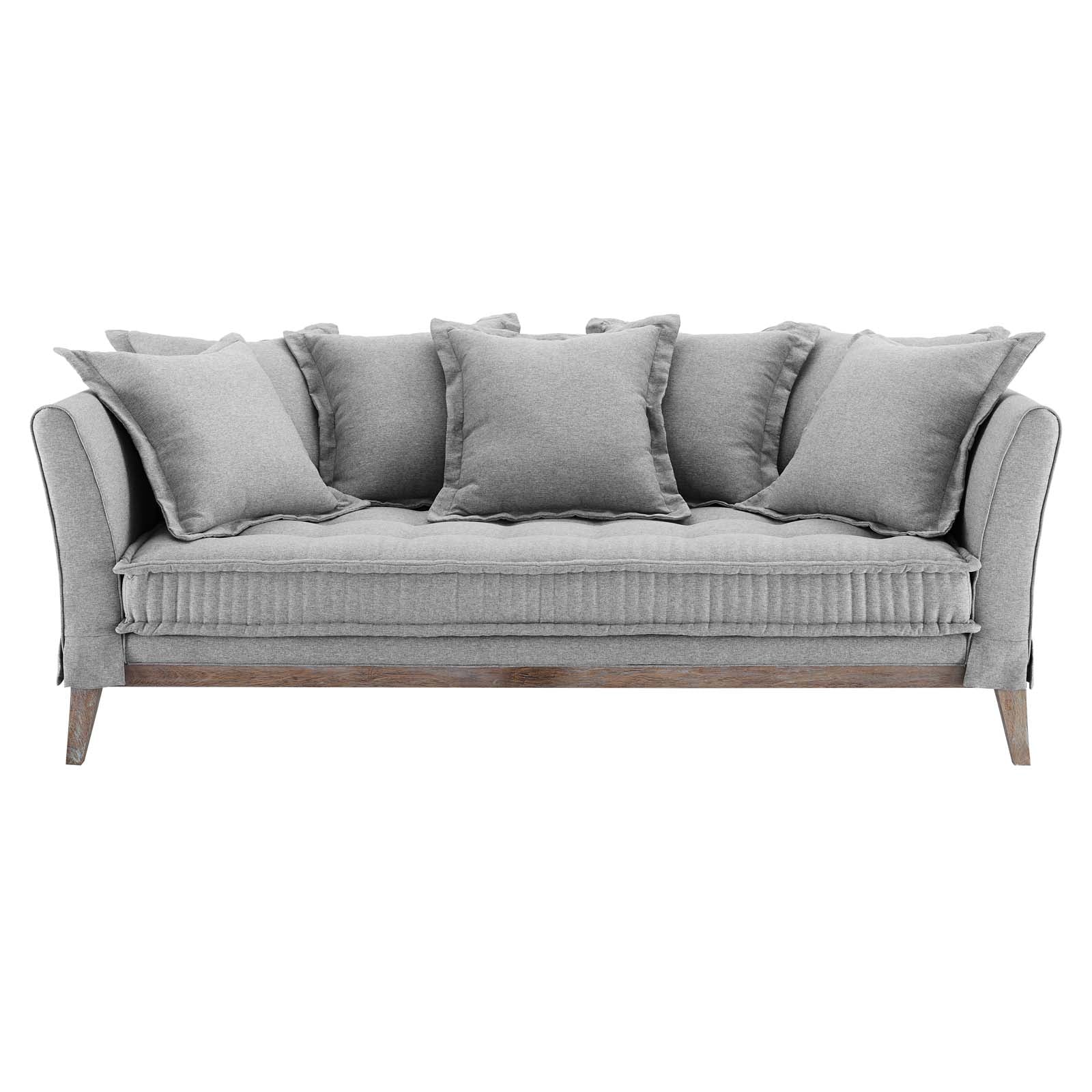 Modway Sofas & Couches - Rowan-Fabric-Sofa-Light-Gray
