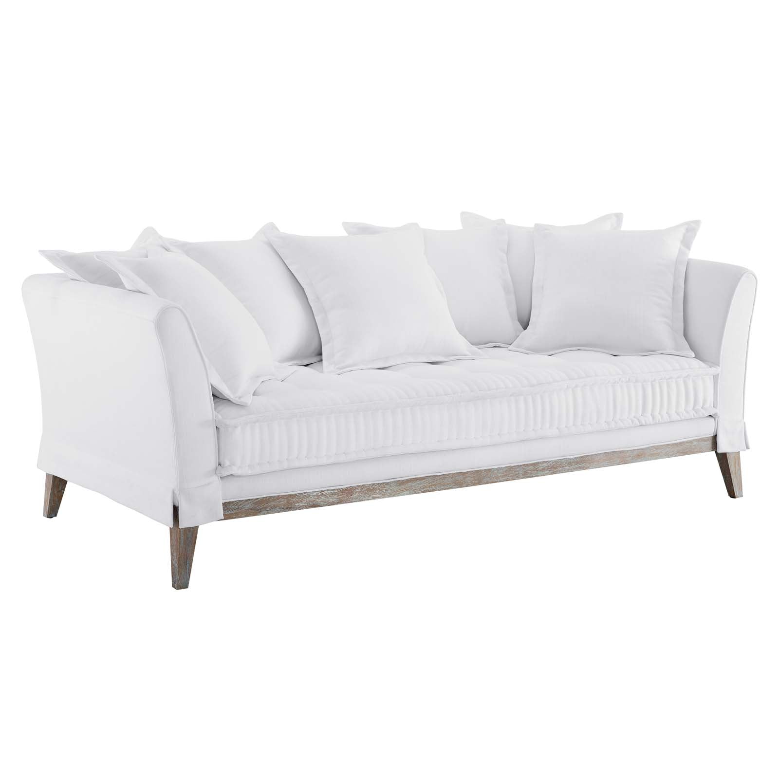 Modway Sofas & Couches - Rowan-Fabric-Sofa-White