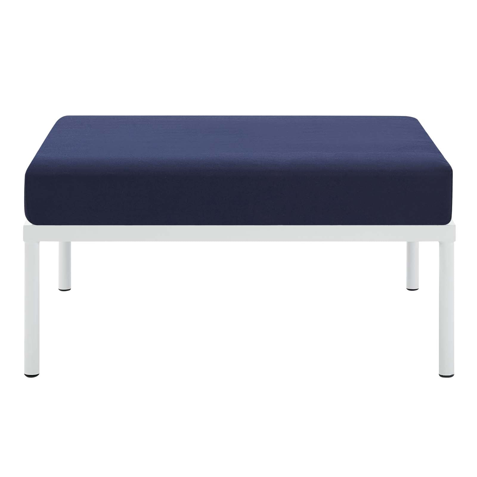 Modway Outdoor Conversation Sets - Harmony 6-Piece Sunbrella Basket Weave Outdoor Patio Aluminum Seating Set Tan Navy