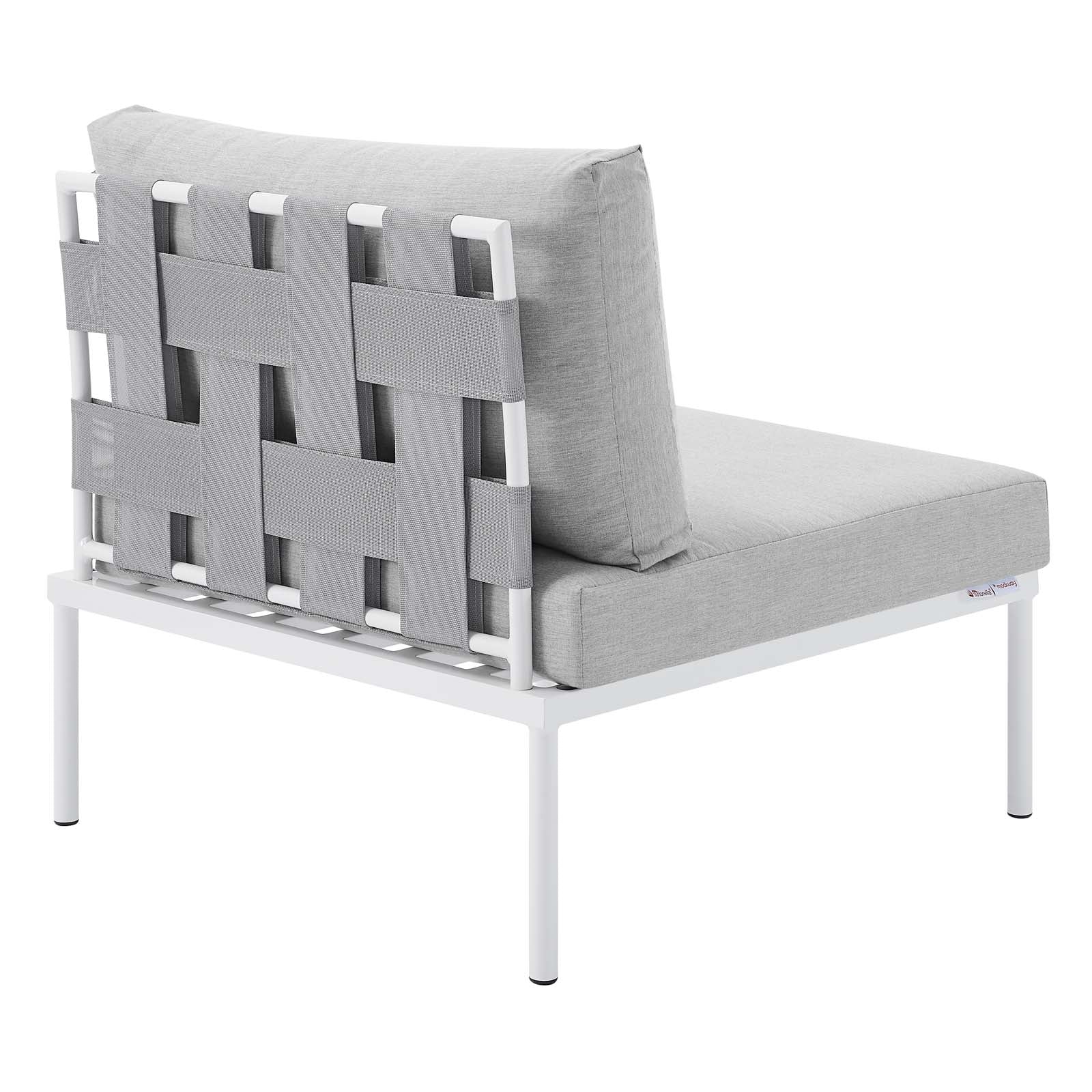 Modway Outdoor Conversation Sets - Harmony 8 Piece Sunbrella Outdoor Patio All Mesh Sectional Sofa Set Gray