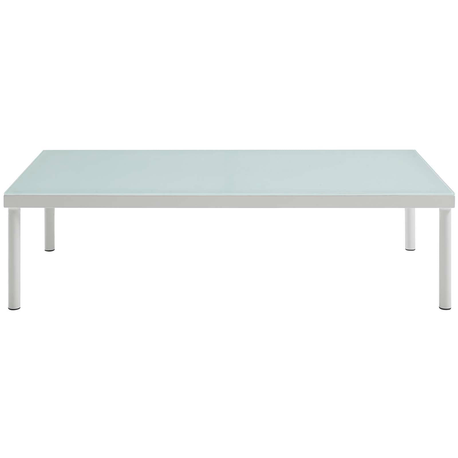 Modway Outdoor Conversation Sets - Harmony 8 Piece Sunbrella Outdoor Patio Aluminum Seating Set White Gray