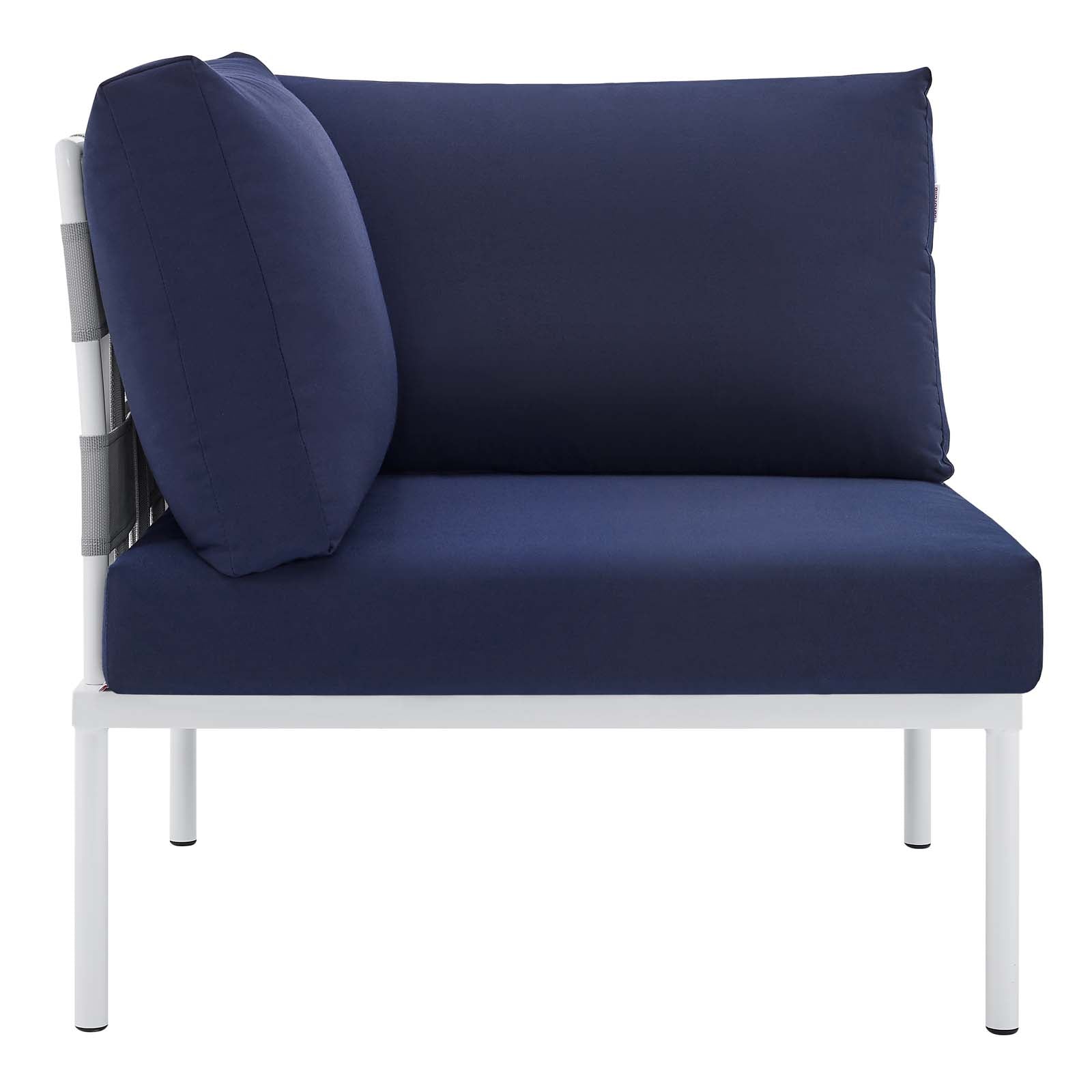 Modway Outdoor Conversation Sets - Harmony 8-Piece Sunbrella Outdoor Patio Aluminum Seating Set Gray Navy