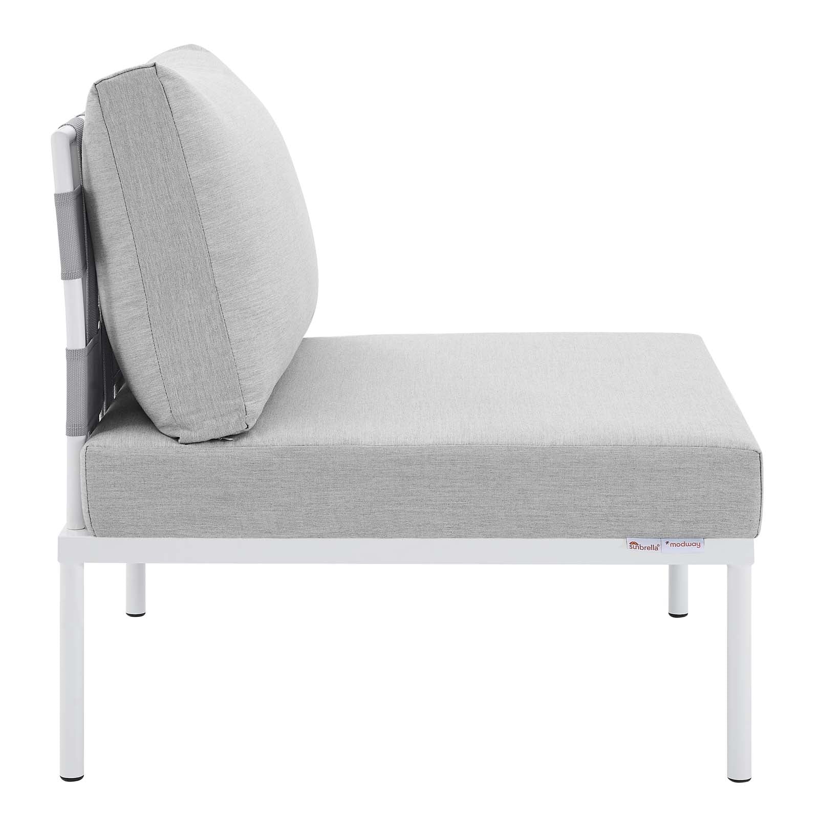Modway Outdoor Conversation Sets - Harmony 10 Piece Sunbrella Outdoor Patio Aluminum Sectional Sofa Set Gray