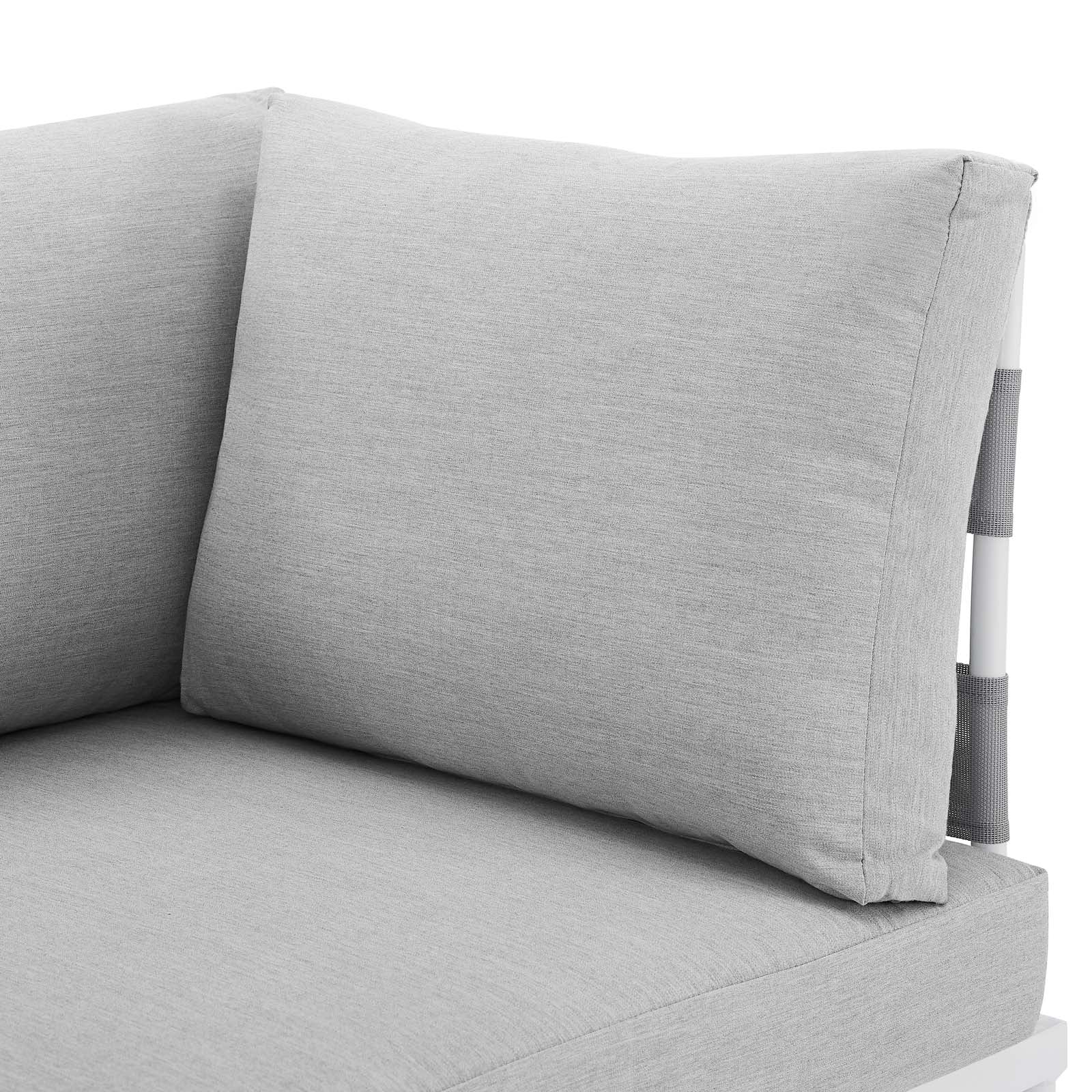 Modway Outdoor Sofas - Harmony Sunbrella Outdoor Patio Aluminum Loveseat Gray