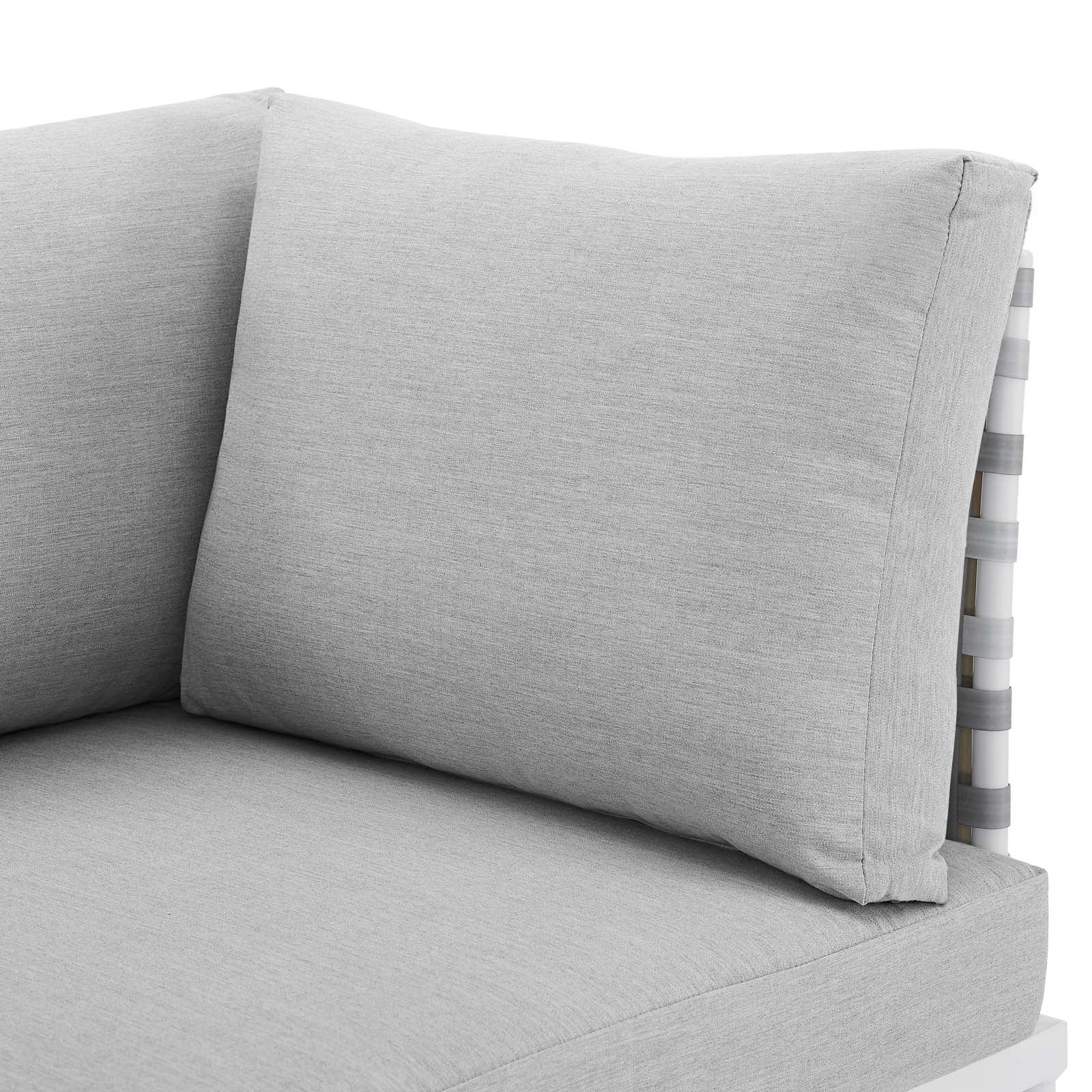 Modway Outdoor Sofas - Harmony Sunbrella Basket Weave Outdoor Patio Aluminum Sofa Taupe Gray
