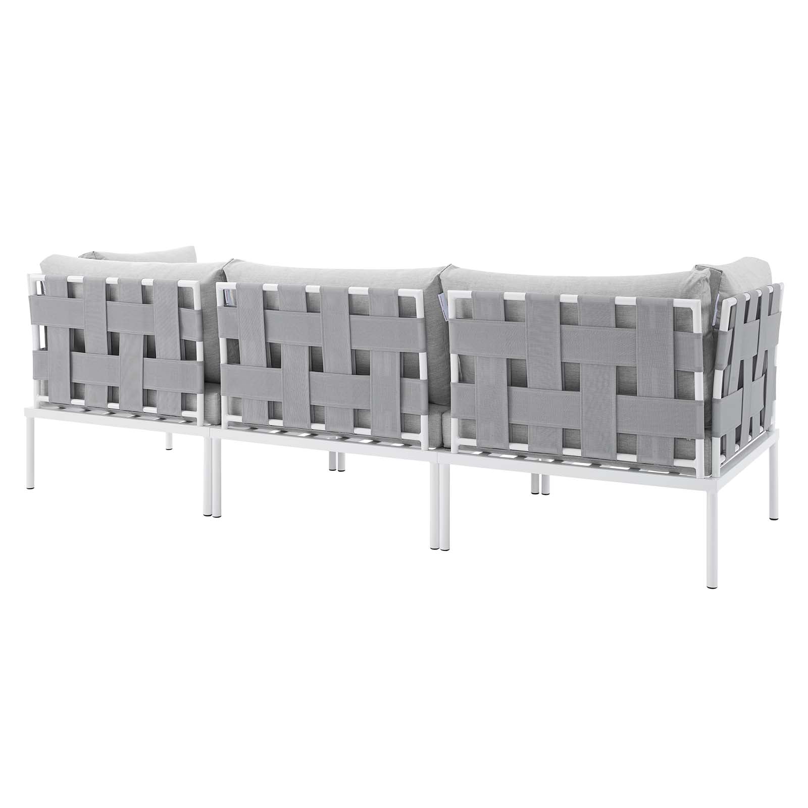 Modway Outdoor Sofas - Harmony Sunbrella Outdoor Patio Aluminum Sofa Gray
