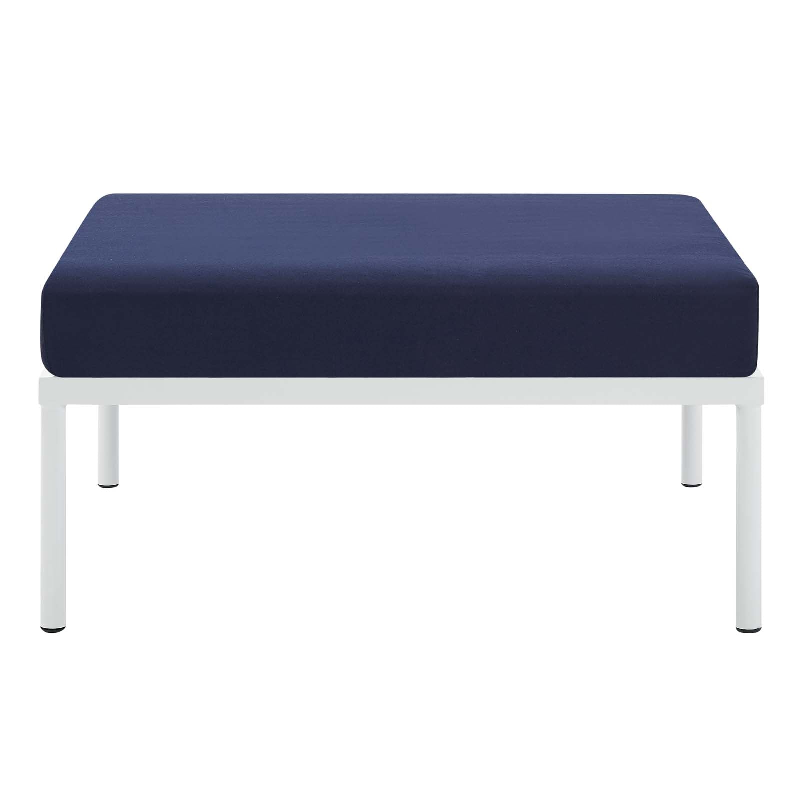 Modway Outdoor Stools & Benches - Harmony Sunbrella Outdoor Patio Aluminum Ottoman Navy