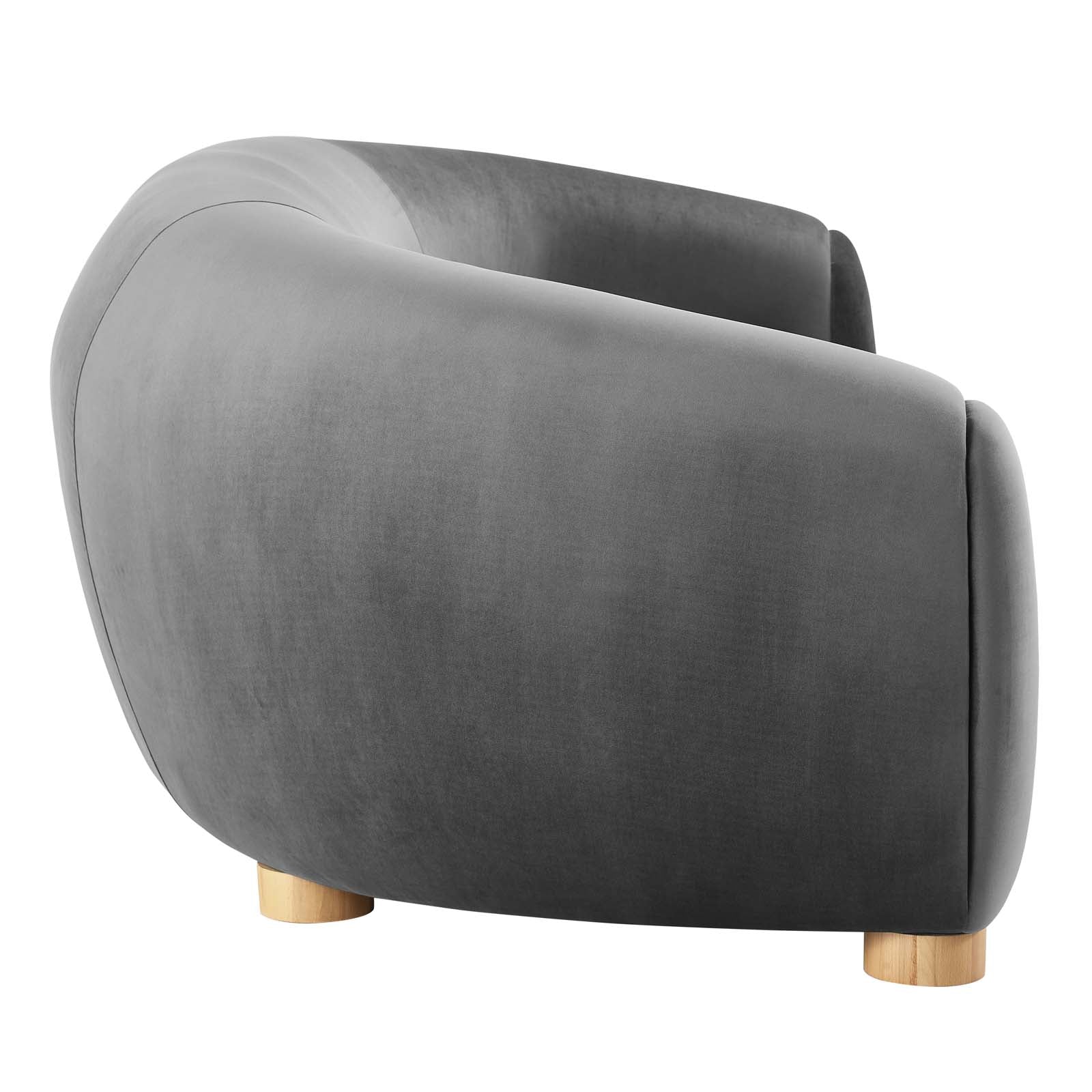 Modway Sofas & Couches - Abundant Performance Velvet Sofa Charcoal