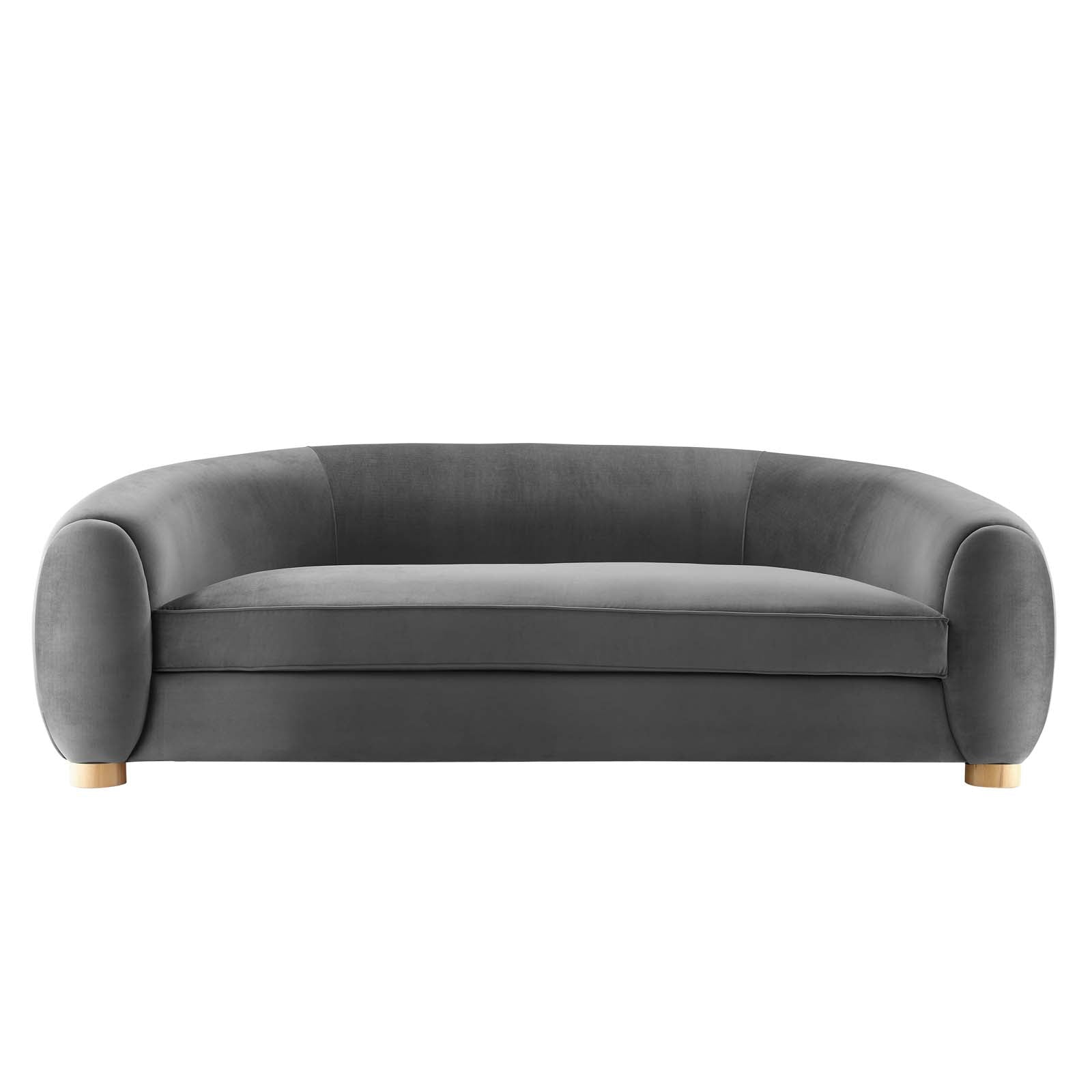 Modway Sofas & Couches - Abundant Performance Velvet Sofa Charcoal