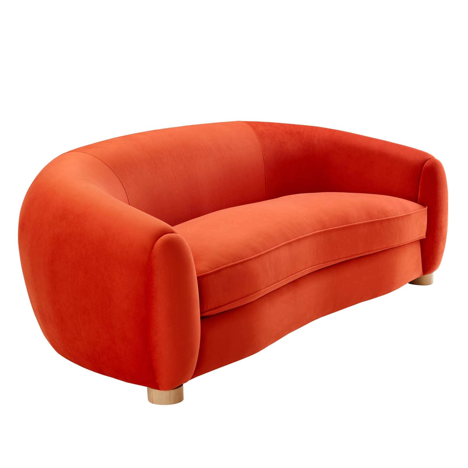 Modway Sofas & Couches - Abundant Performance Velvet Sofa Orange
