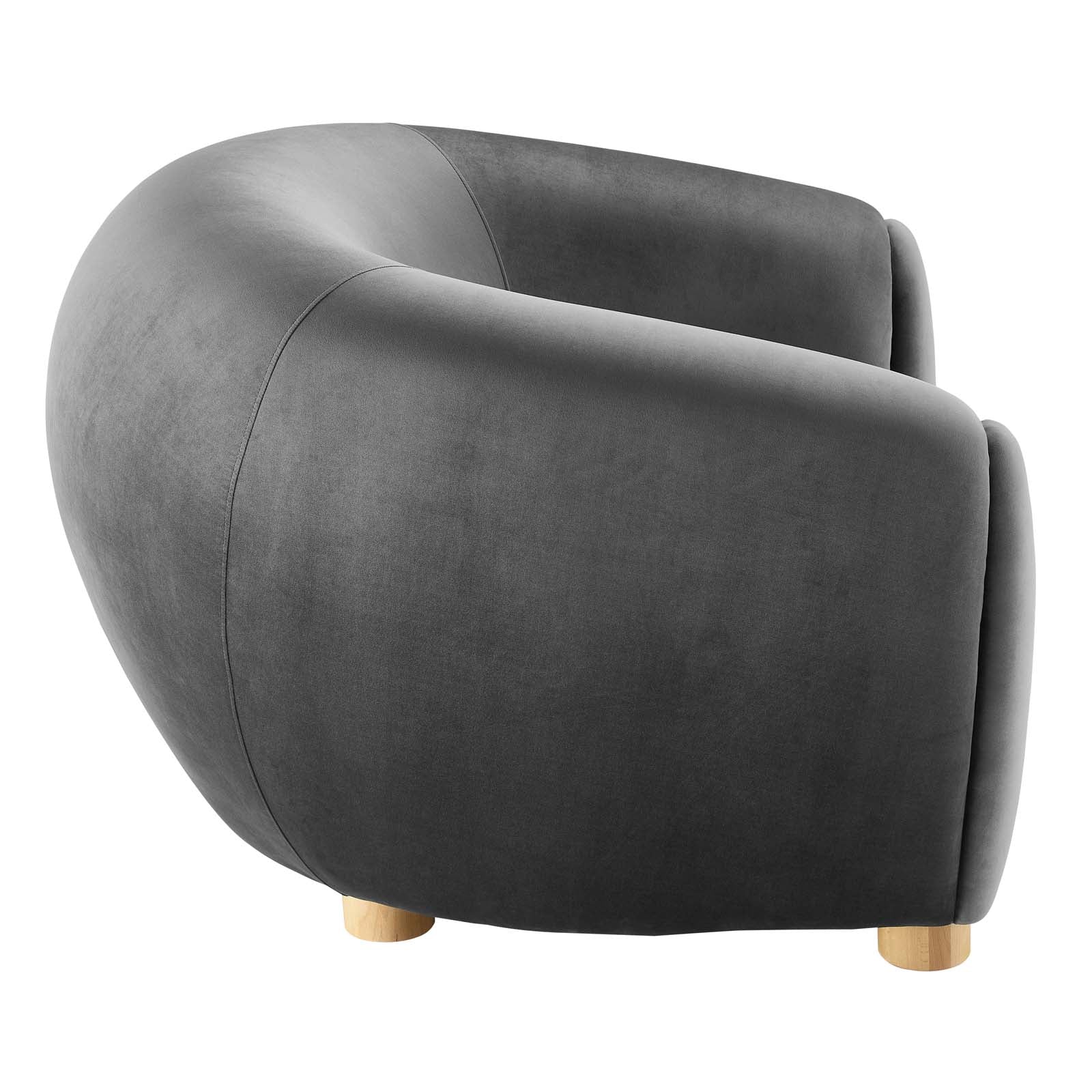 Modway Accent Chairs - Abundant Performance Velvet Armchair Charcoal