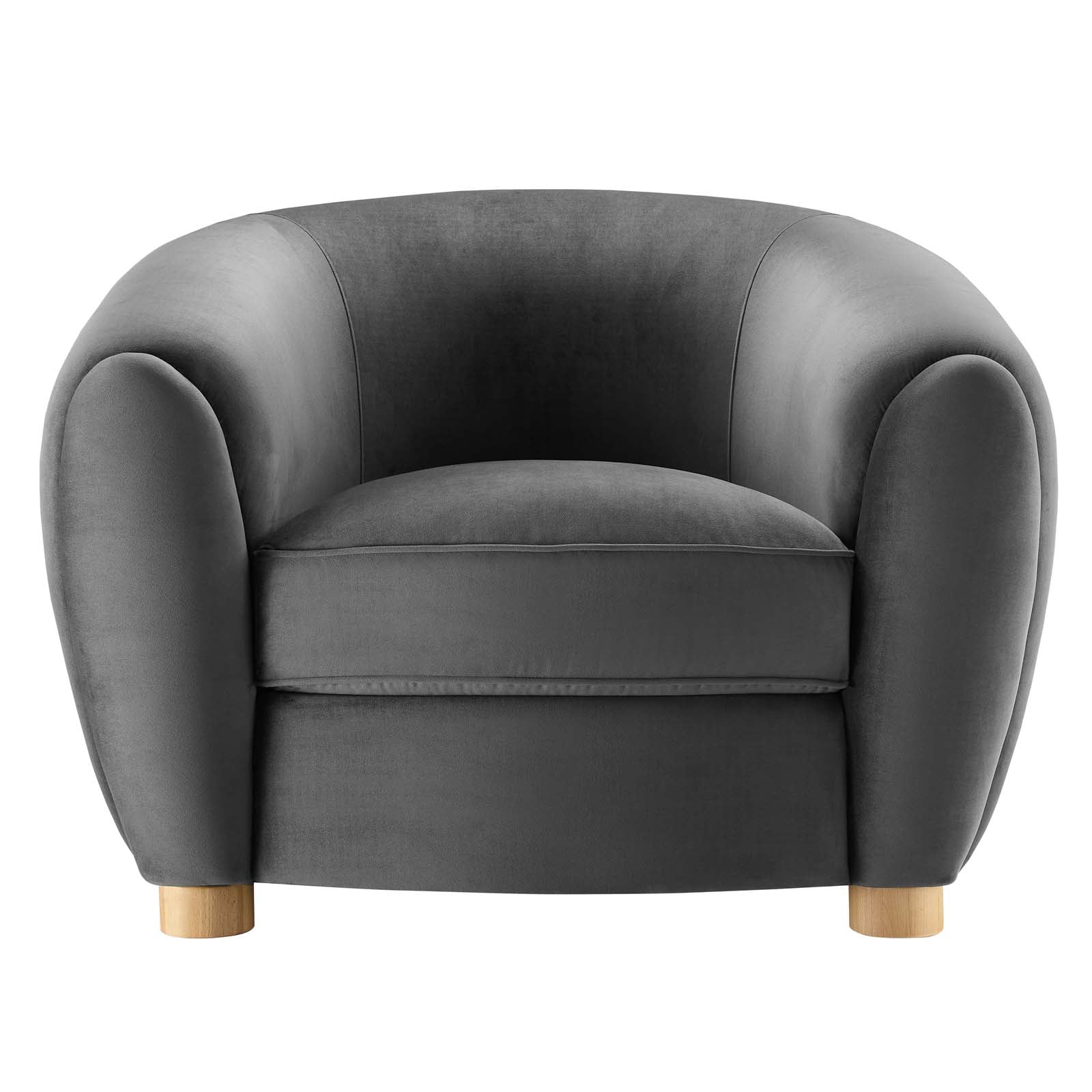 Modway Accent Chairs - Abundant Performance Velvet Armchair Charcoal