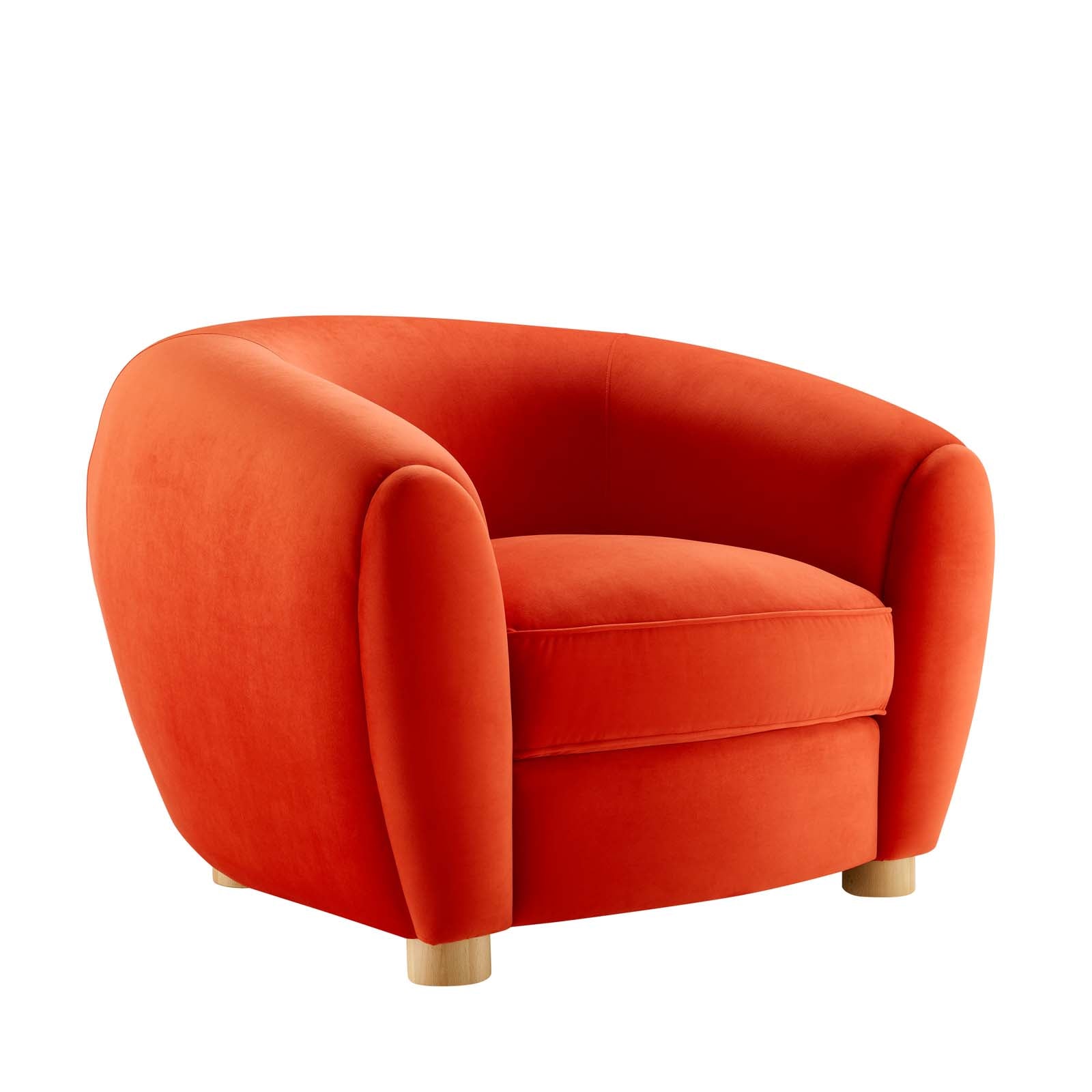 Modway Accent Chairs - Abundant Performance Velvet Armchair Orange