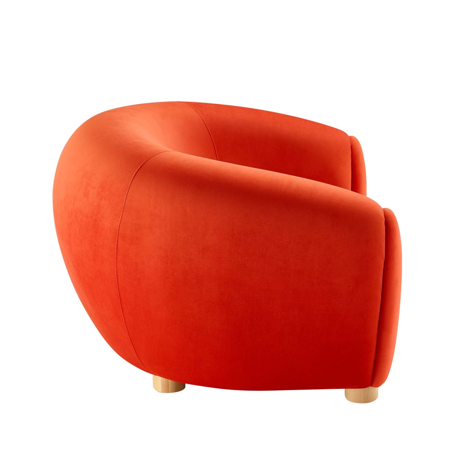 Modway Accent Chairs - Abundant Performance Velvet Armchair Orange