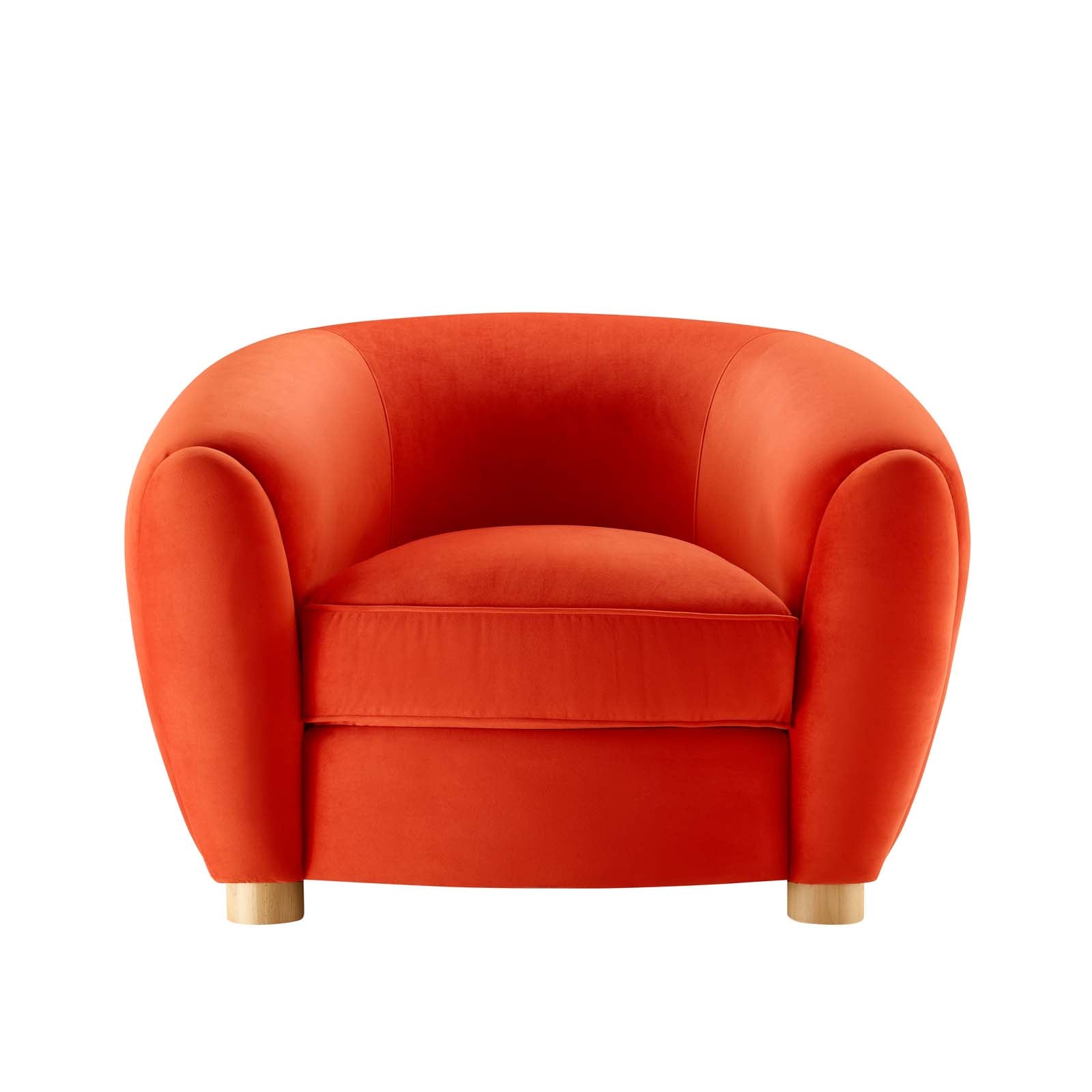 Modway Accent Chairs - Abundant Performance Velvet Armchair Orange