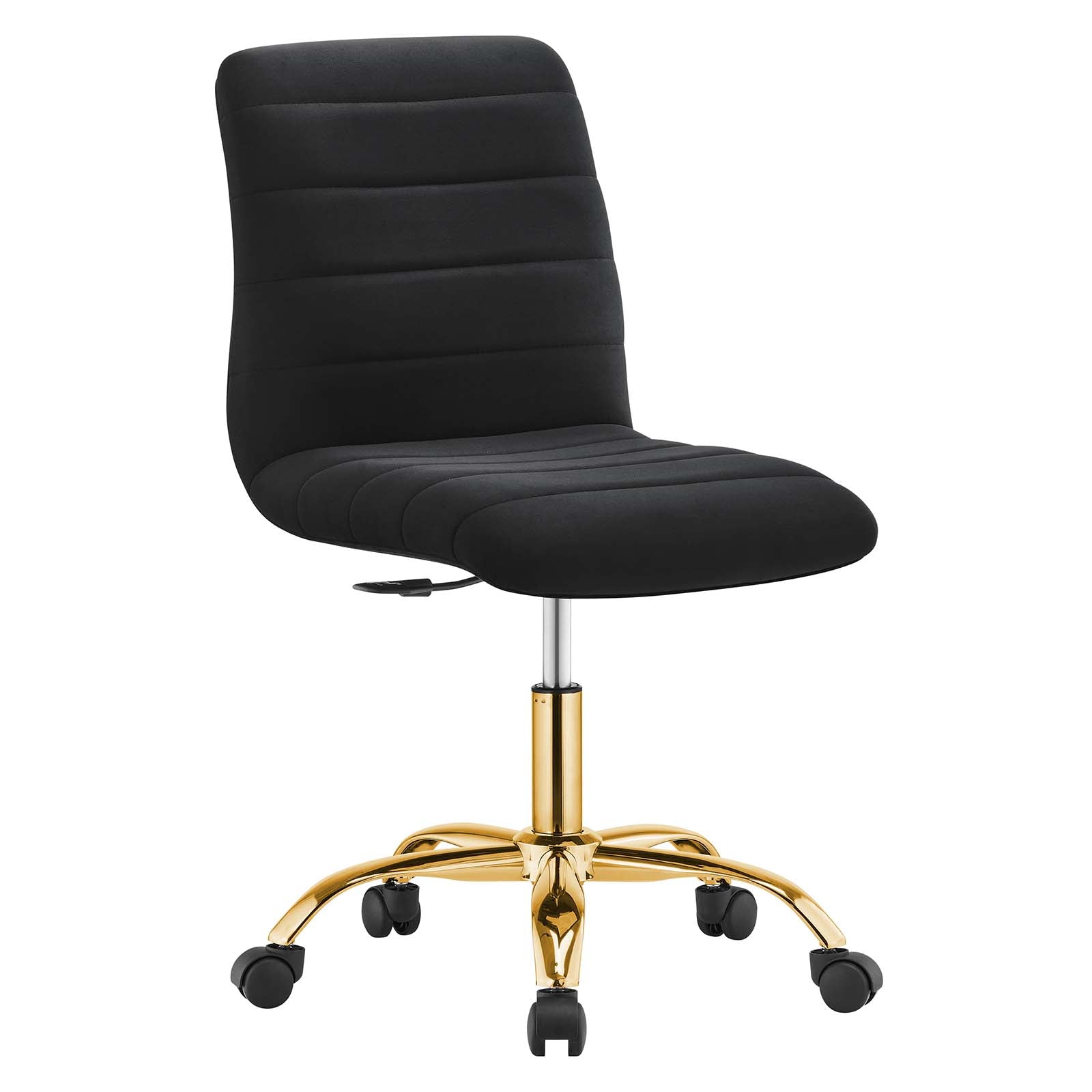 Modway Task Chairs - Ripple-Armless-Performance-Velvet-Office-Chair-Gold-Black