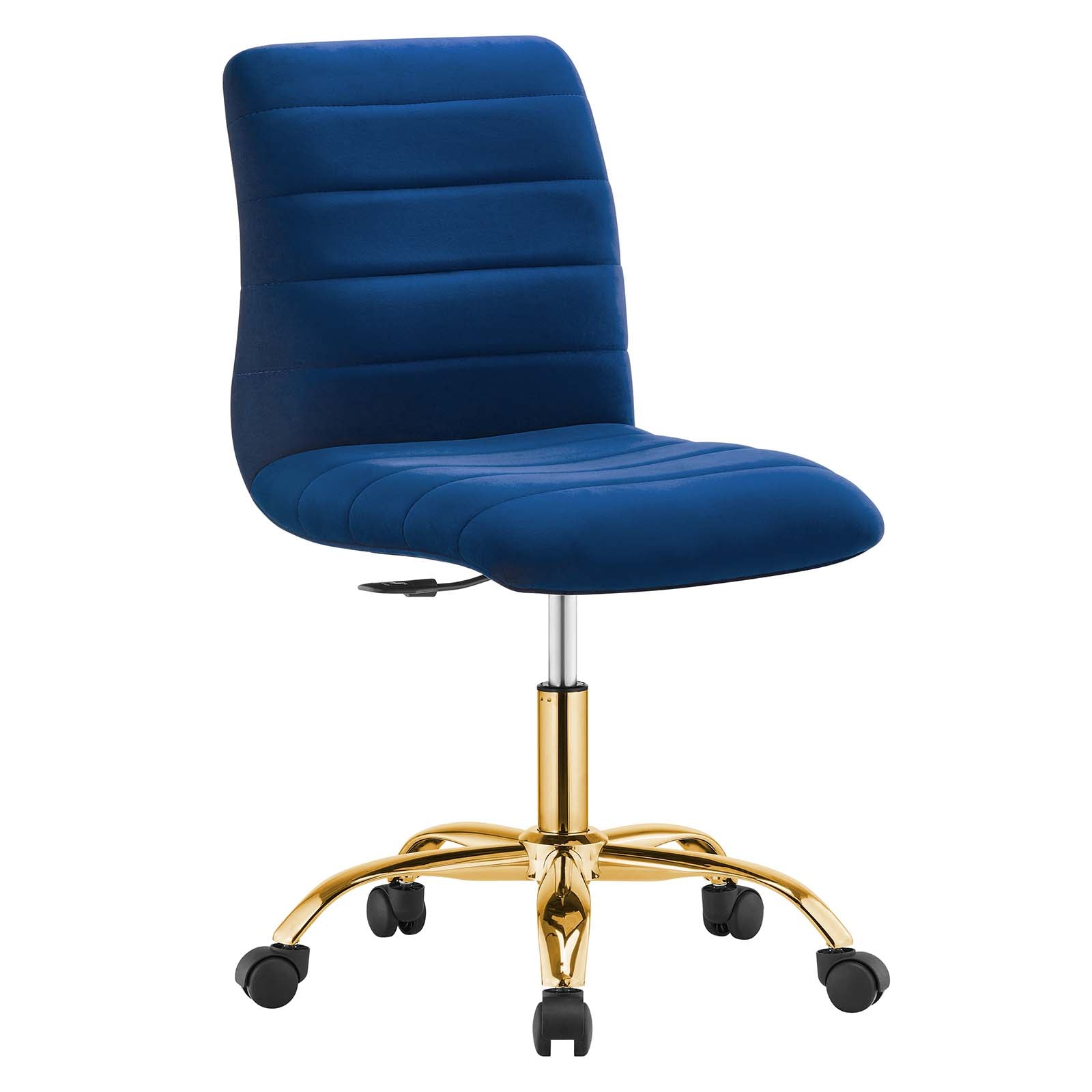 Modway Task Chairs - Ripple-Armless-Performance-Velvet-Office-Chair-Gold-Navy