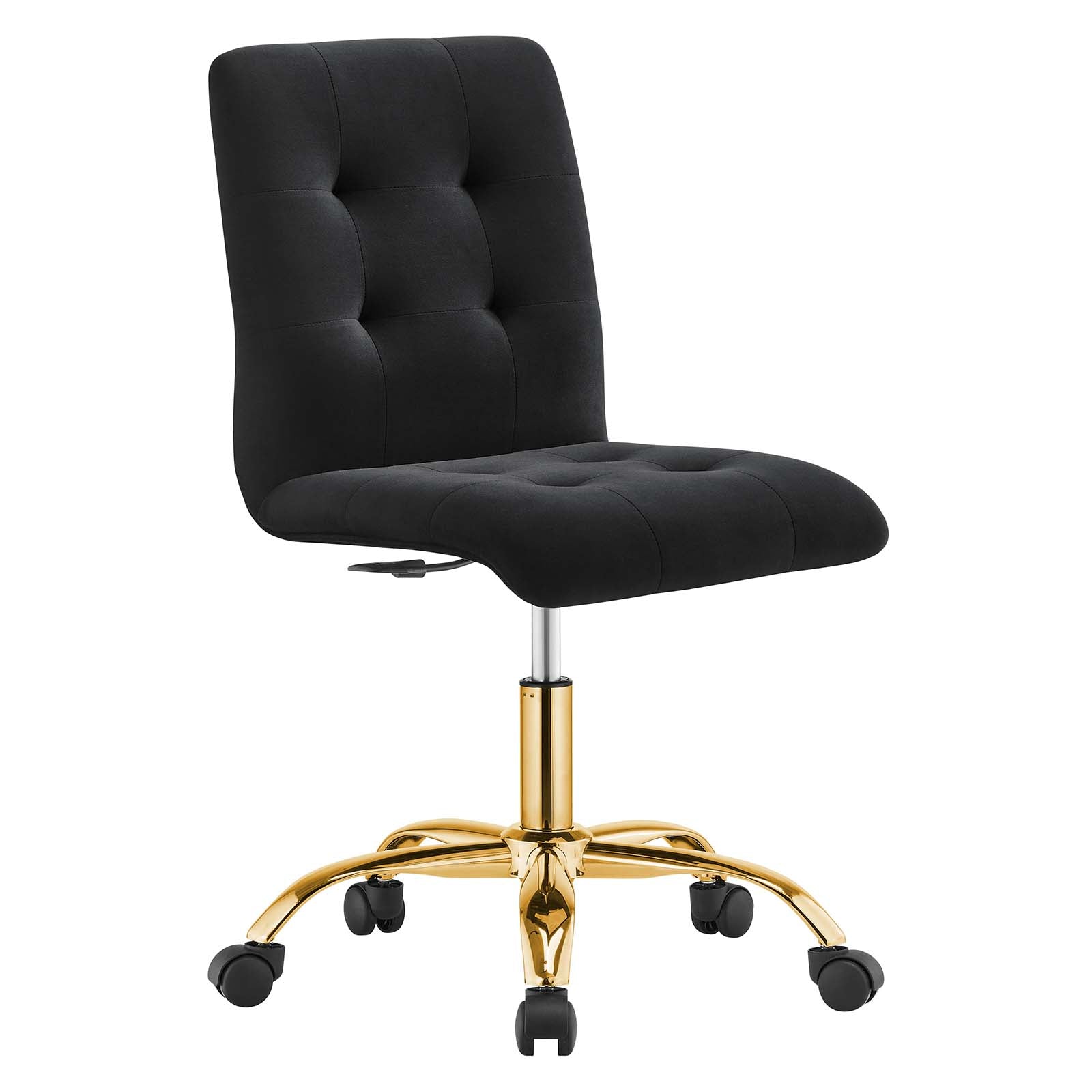 Modway Task Chairs - Prim-Armless-Performance-Velvet-Office-Chair-Gold-Black