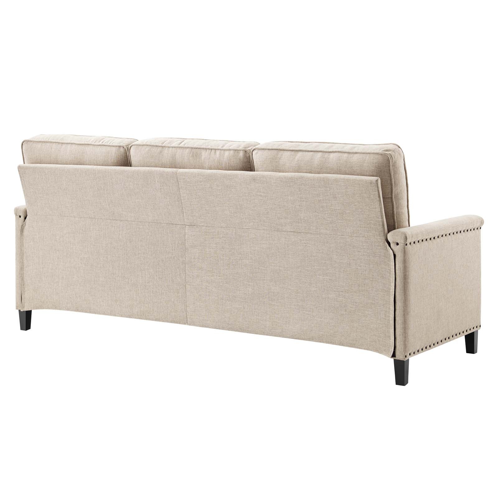 Modway Sofas & Couches - Ashton Upholstered Fabric Sofa Beige
