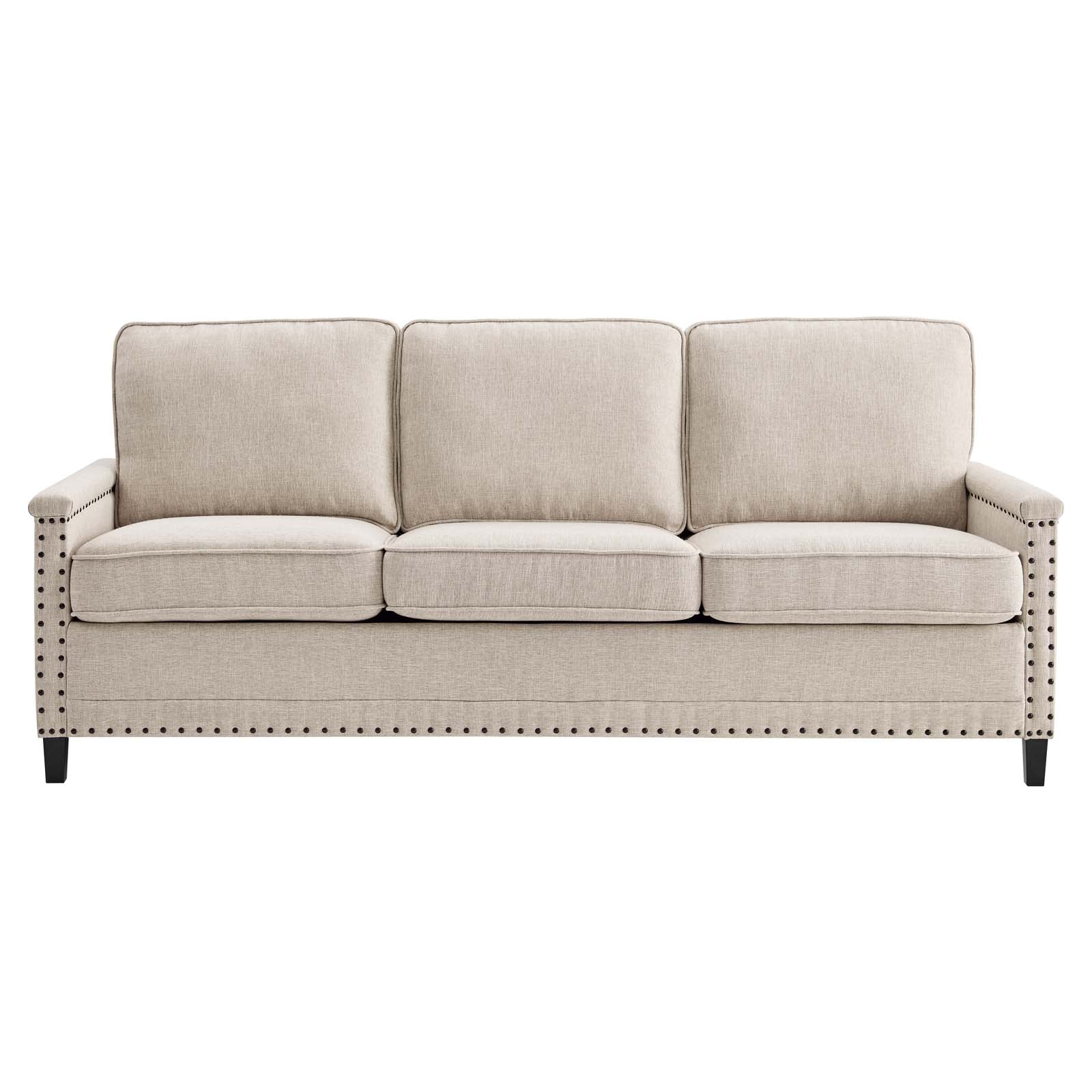 Modway Sofas & Couches - Ashton Upholstered Fabric Sofa Beige