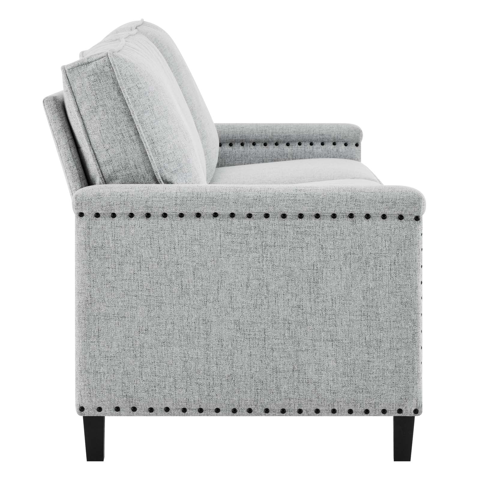 Modway Sofas & Couches - Ashton Upholstered Fabric Sofa Light Gray
