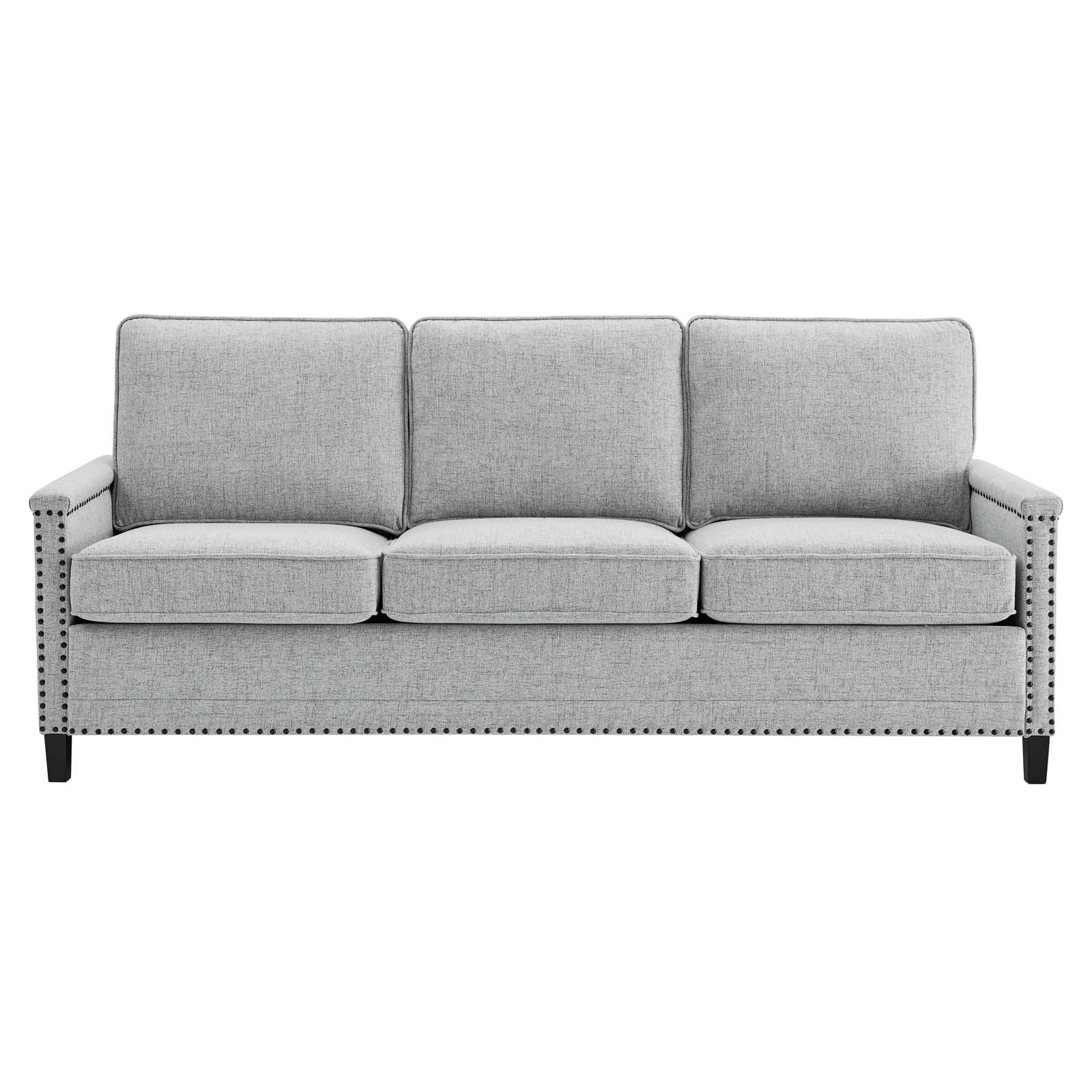 Modway Sofas & Couches - Ashton Upholstered Fabric Sofa Light Gray