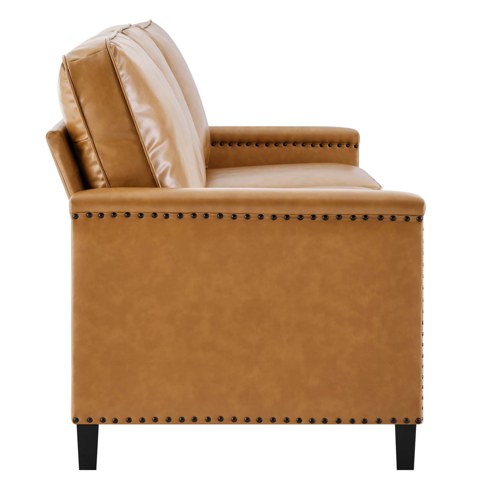 Modway Sofas & Couches - Ashton Vegan Leather Sofa Tan