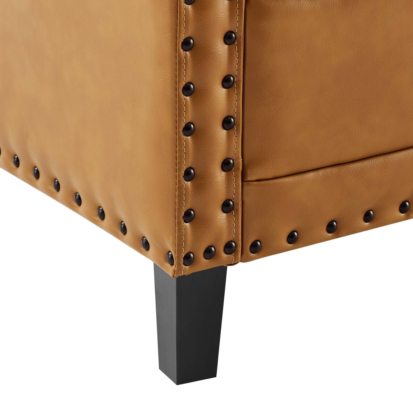 Modway Sofas & Couches - Ashton Vegan Leather Sofa Tan